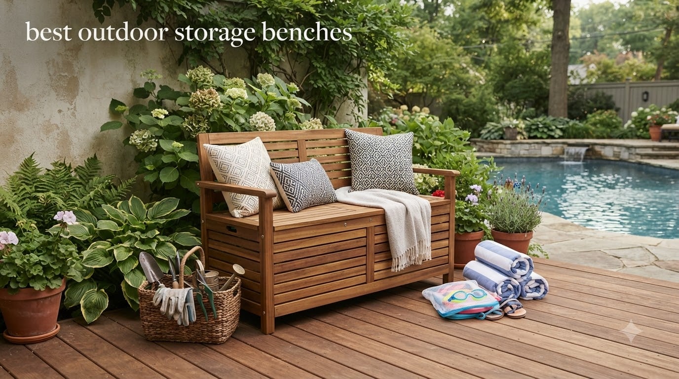 best outdoor storage benches