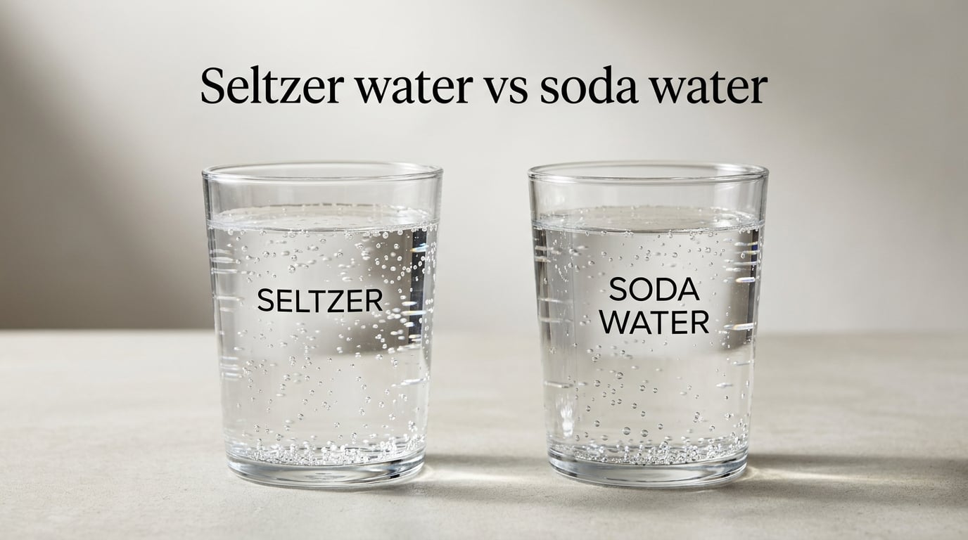 Seltzer water vs soda water