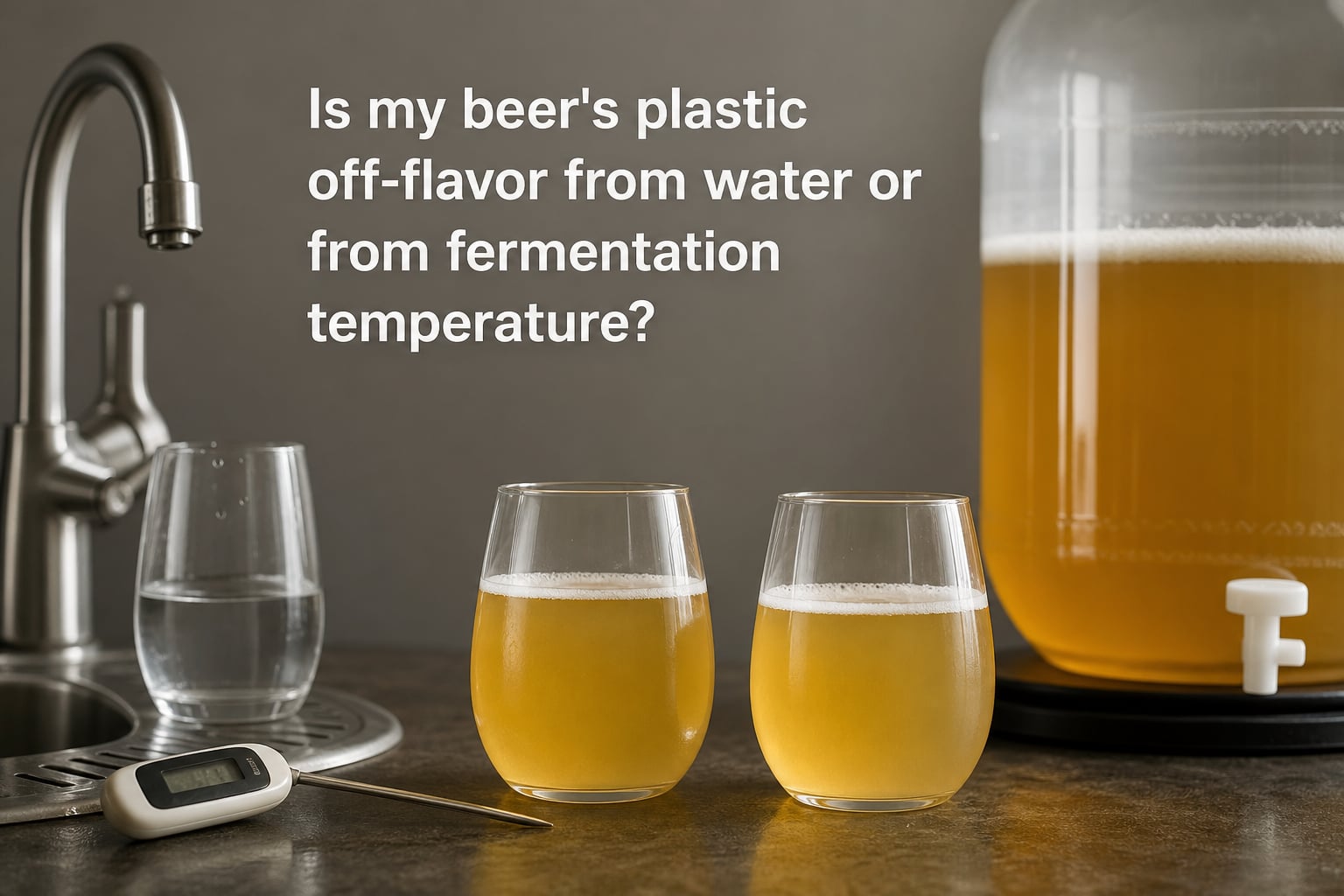 Is my beer's plastic off-flavor from water or from fermentation temperature?