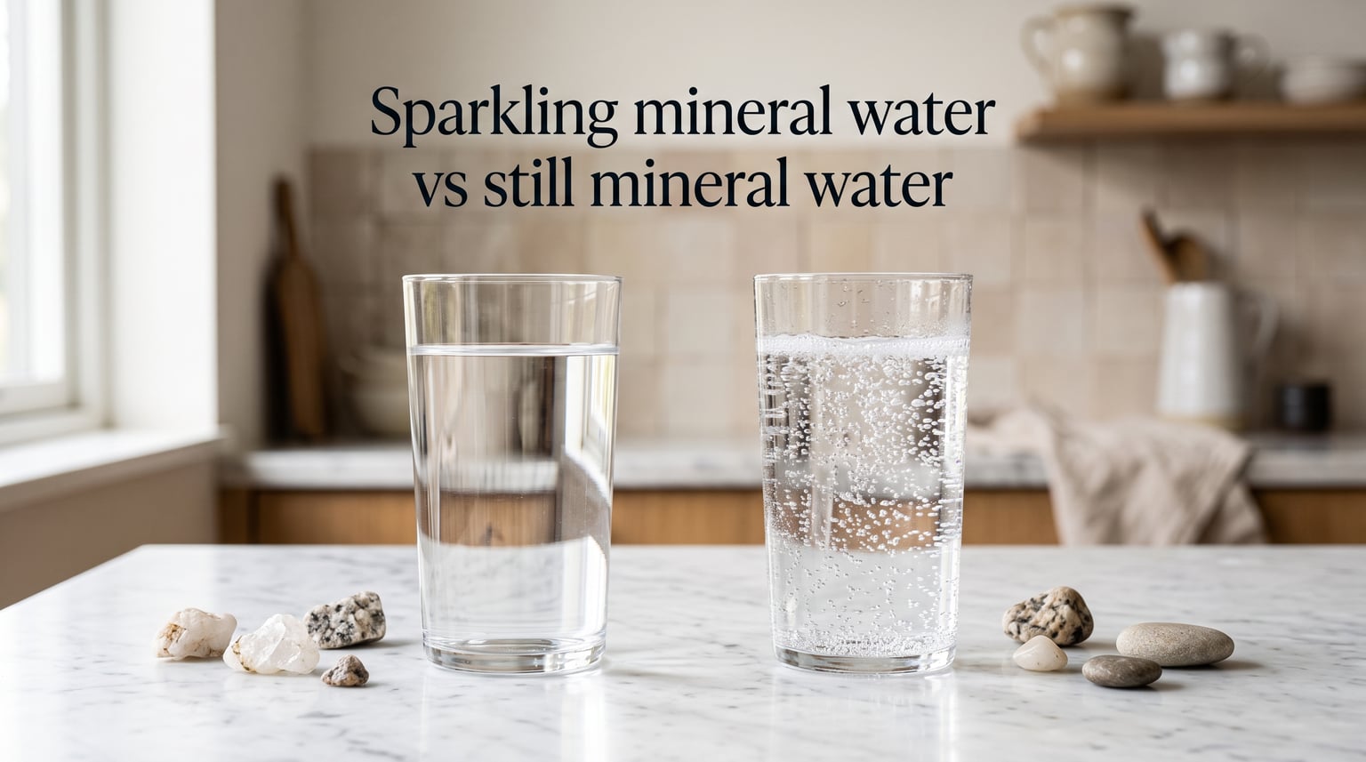 Sparkling mineral water vs still mineral water