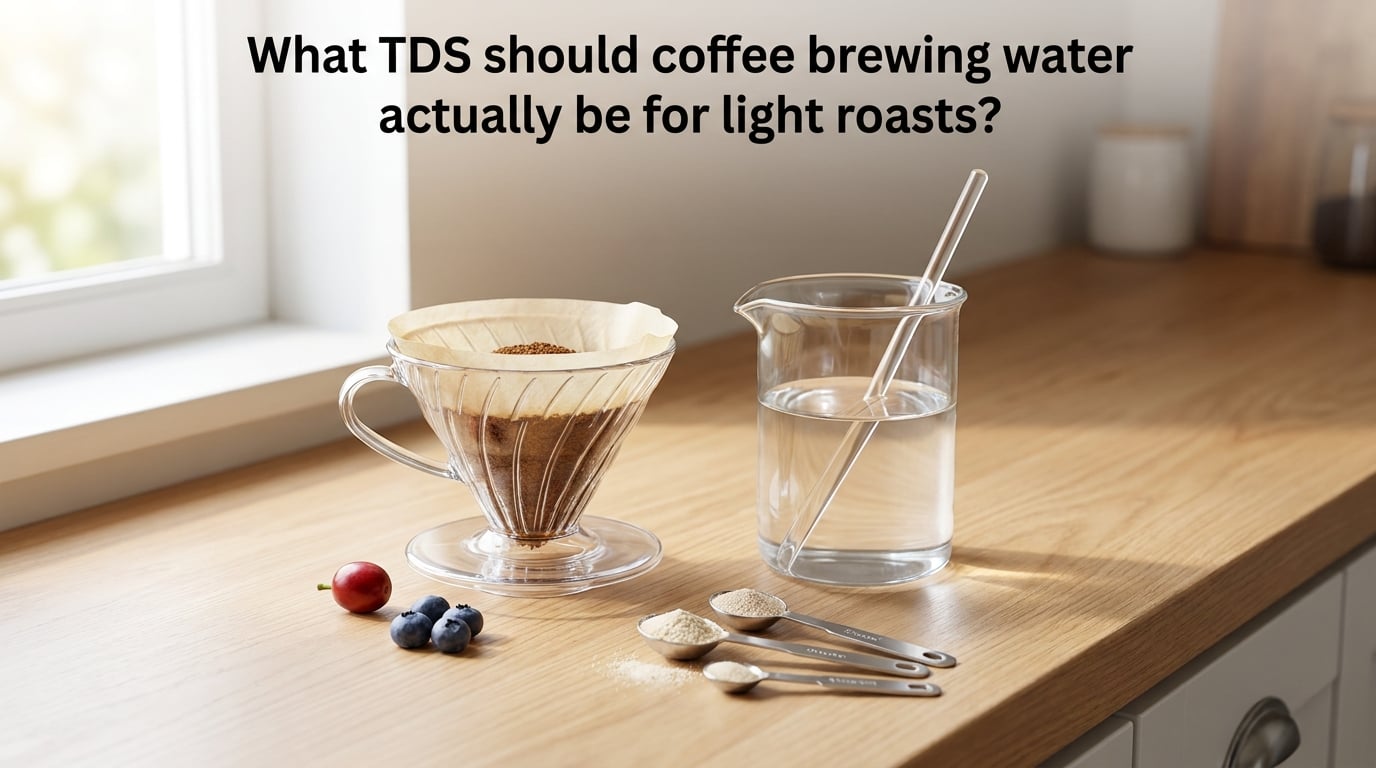 What TDS should coffee brewing water actually be for light roasts?