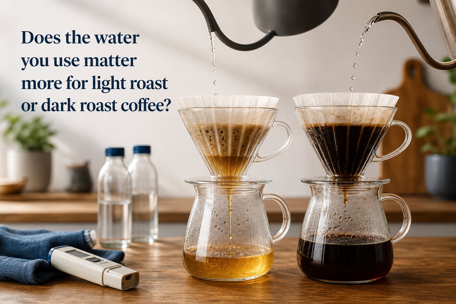 Does the water you use matter more for light roast or dark roast coffee?