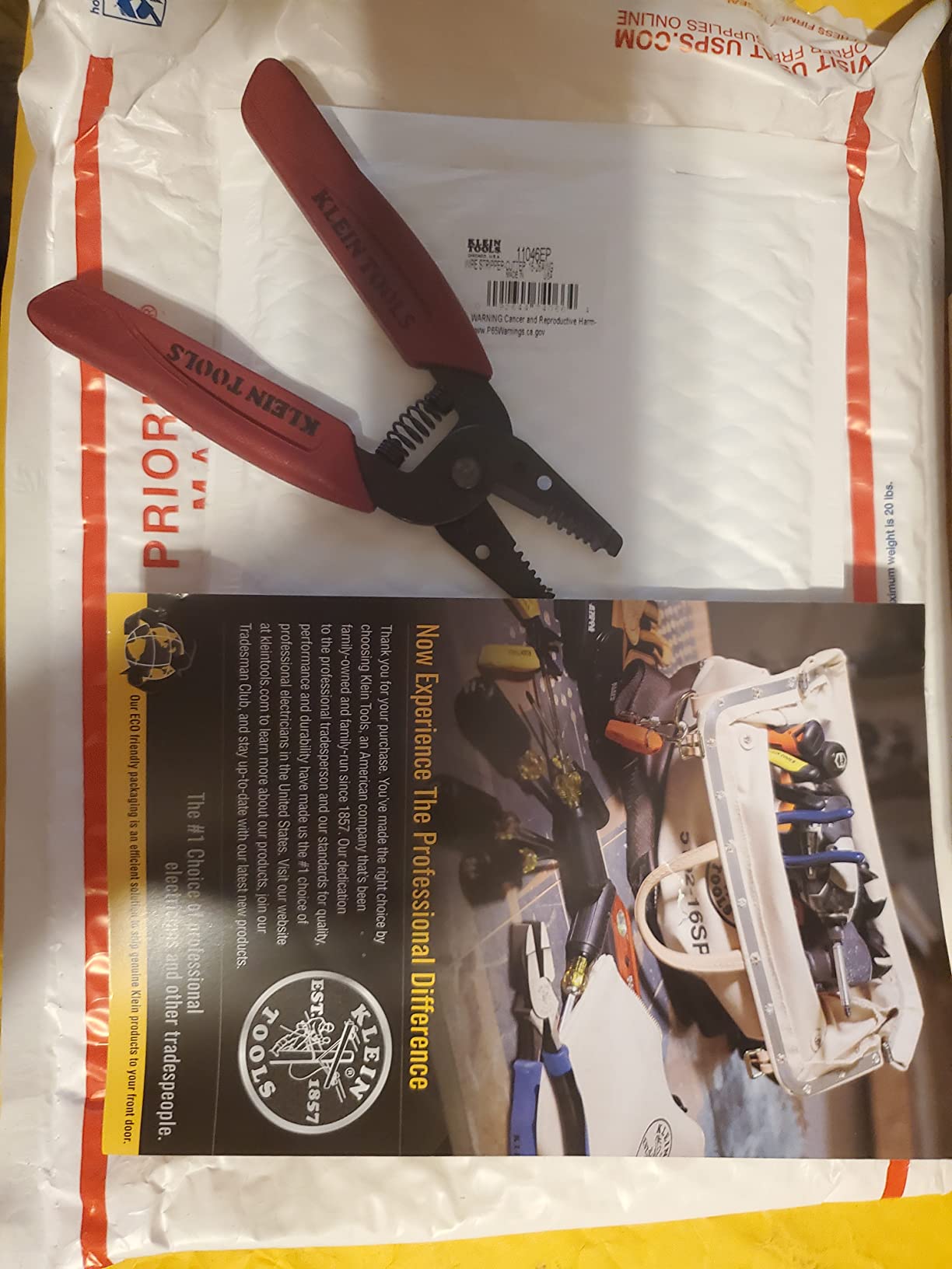 Klein Tools 11046 Wire Stripper, Wire Cutter, Made in USA, Stripping/Cutting Tool for 16-26 AWG Stranded, Compact Nose with Precision-ground Stripping Holes customer photo 2