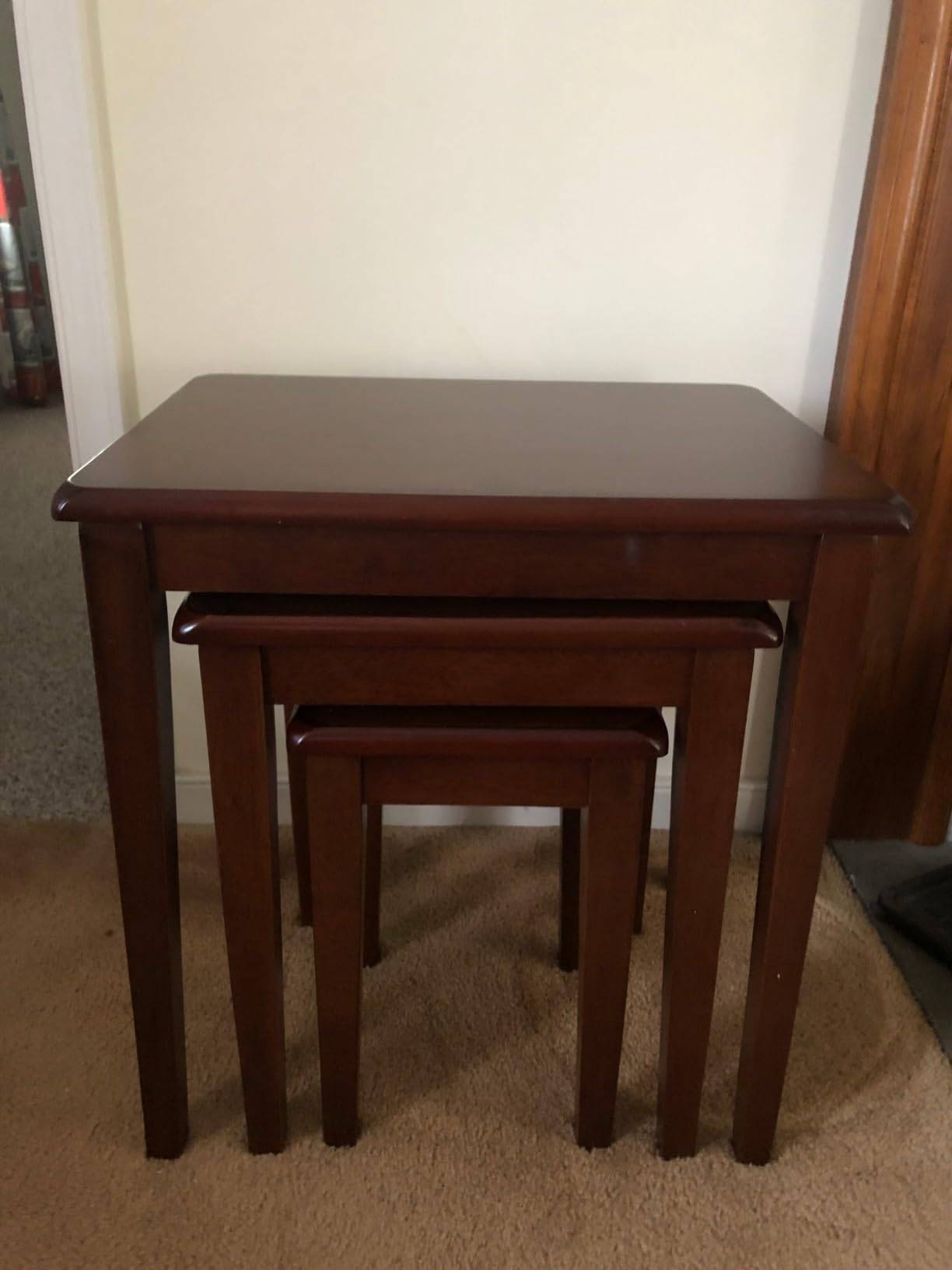 Winsome Regalia Nesting Accent Tables, for Living Room, Walnut, Set of 3 customer photo 2