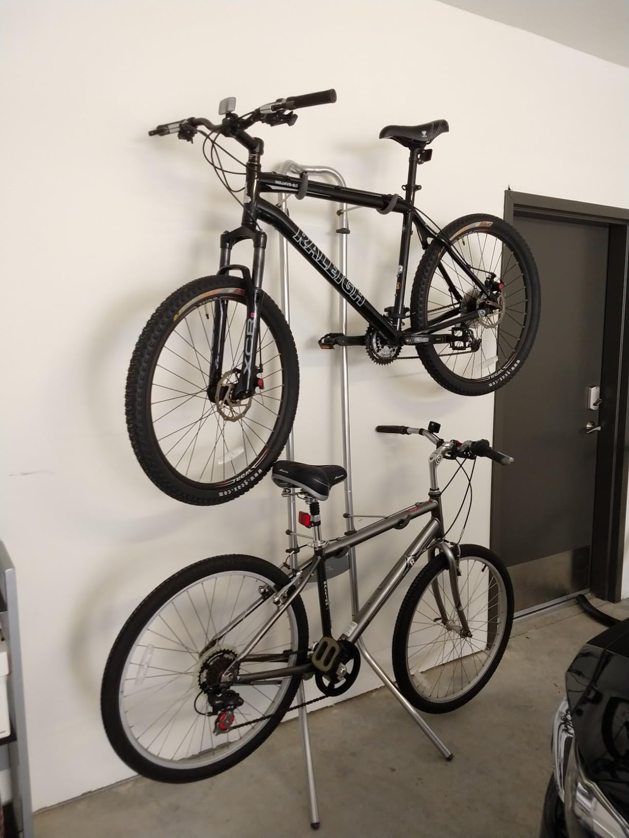 Delta Cycle Michelangelo 2 Bike Storage Rack - Gravity Fully Adjustable Bike Storage Garage For Road, MTB, and Hybrid Bicycles - Vertical Bike Rack Holds Up To 80 lbs customer photo 2
