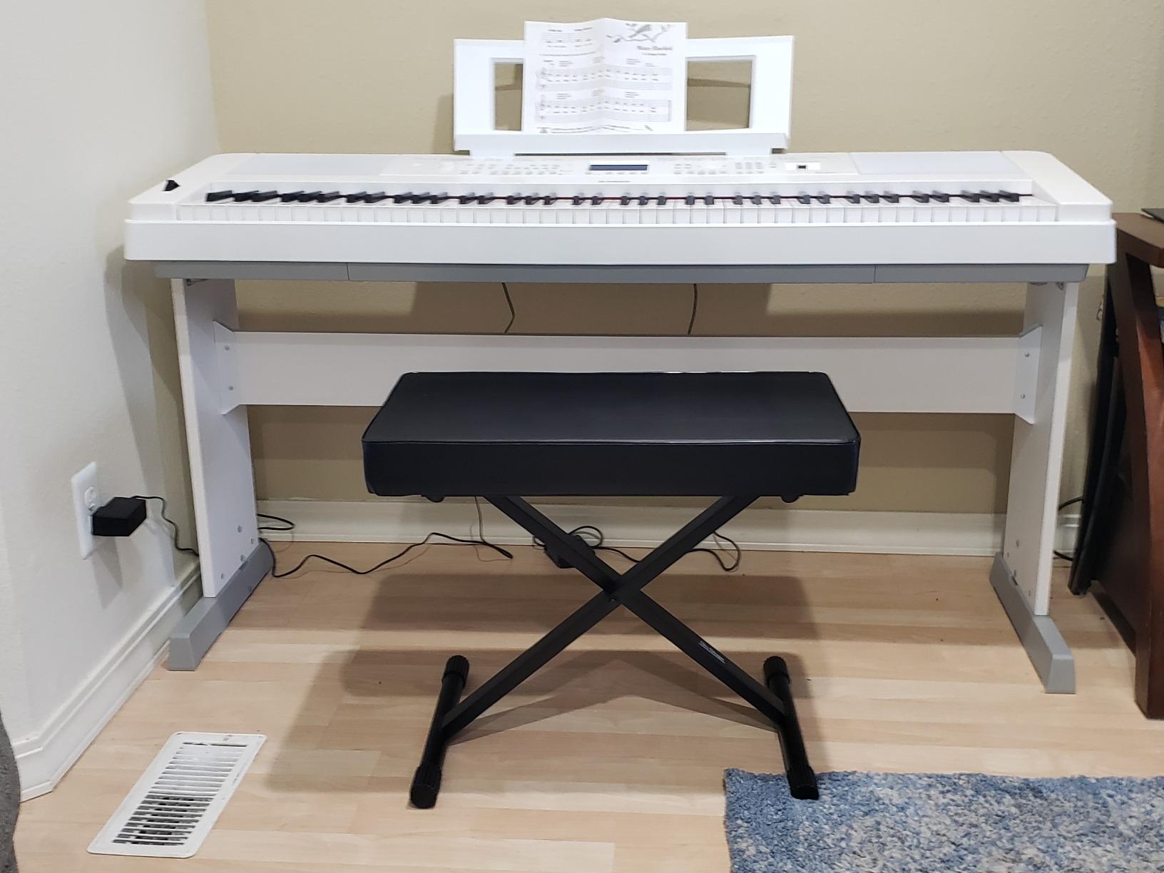 OnStage KT7800+ Deluxe X-Style Keyboard Bench (Portable, Folding, Seating for Keyboards, Synths, Organs, Digital Pianos, Height Adjustable, Padded, Cushioned, Metal Base, Nonslip Rubber Feet, Black) customer photo 2
