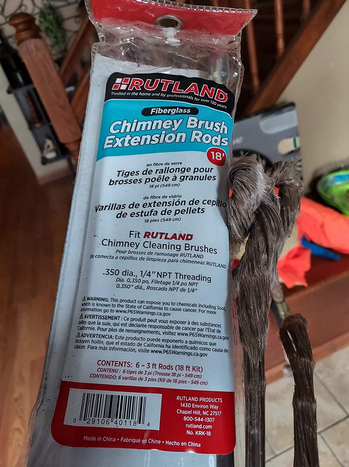 Rutland KRK-18 Fiberglass Chimney Brush Rod Kit customer photo 2