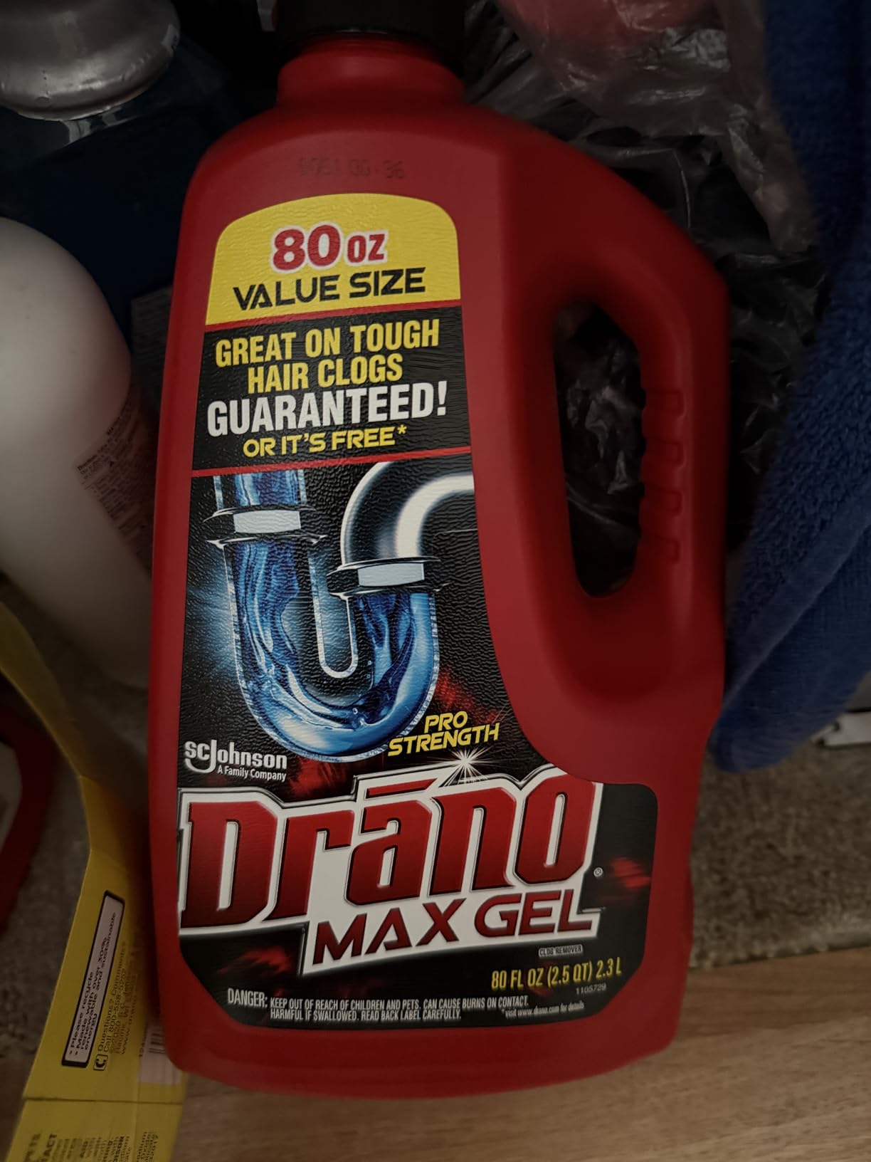 Drano Max Gel Drain Clog Remover & Cleaner, Safe for All Pipes/Septic, 32oz customer photo 1