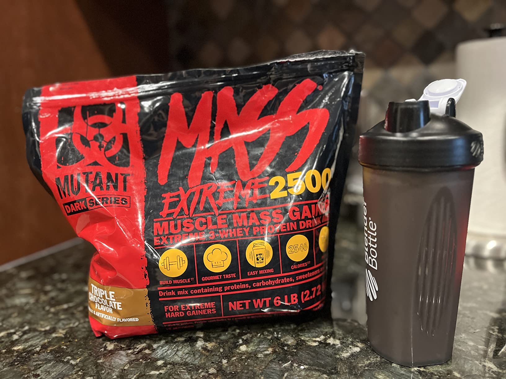 Mutant Mass Weight Gainer Protein Powder, Triple Chocolate, 15 lb customer photo 1