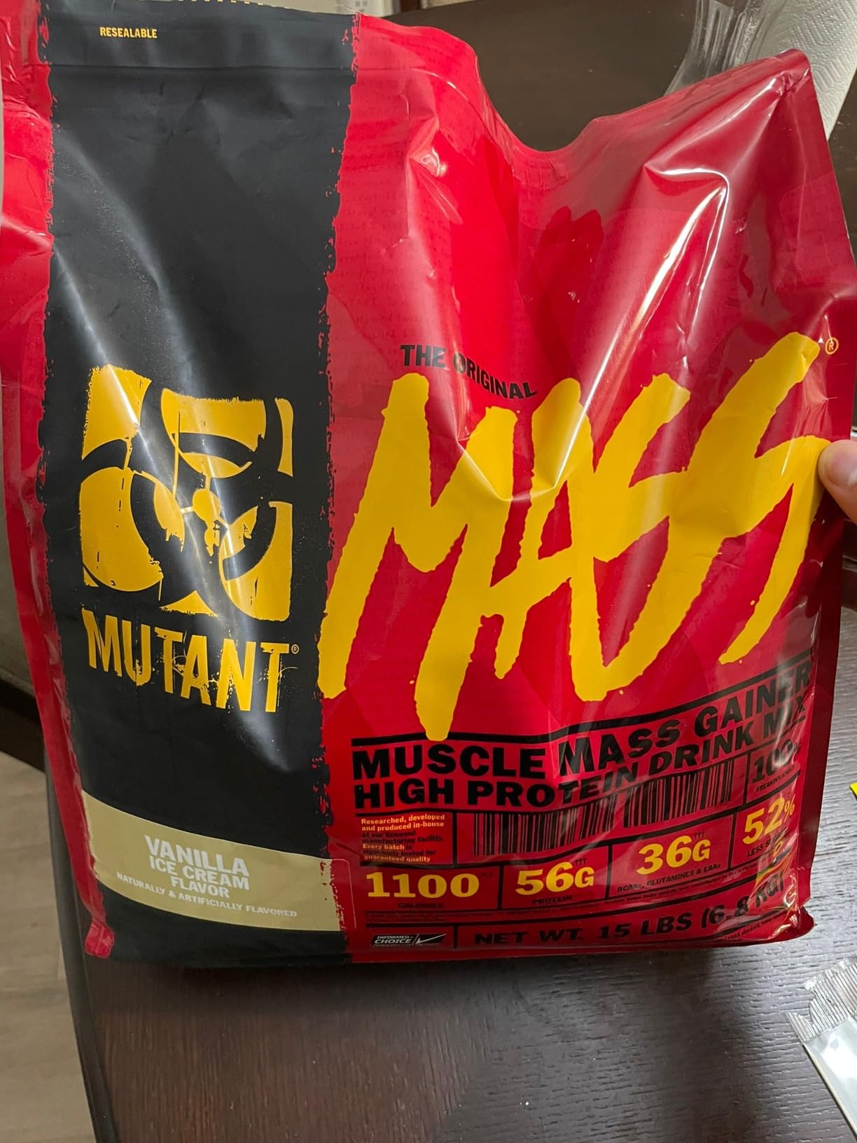 Mutant Mass Weight Gainer Protein Powder, Triple Chocolate, 15 lb customer photo 2