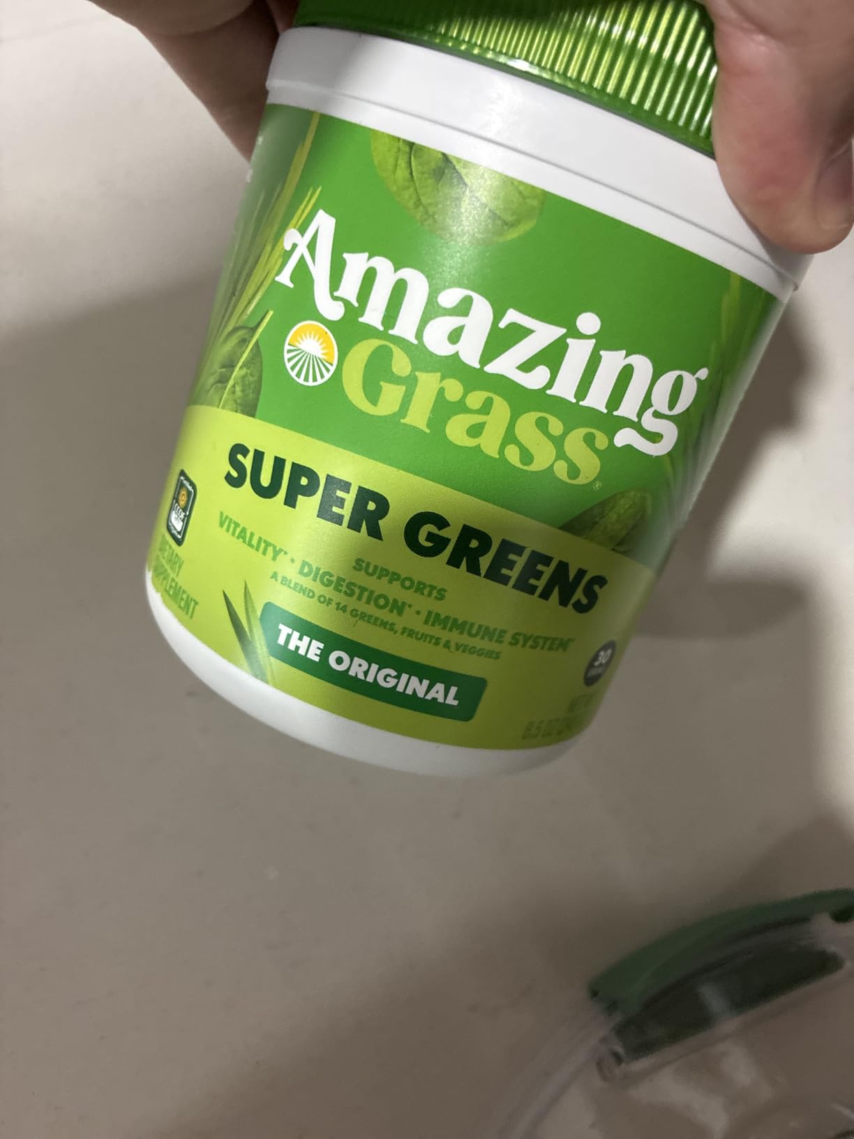 Amazing Grass Super Greens Powder Original, 30 Servings, 8.5 oz customer photo 1