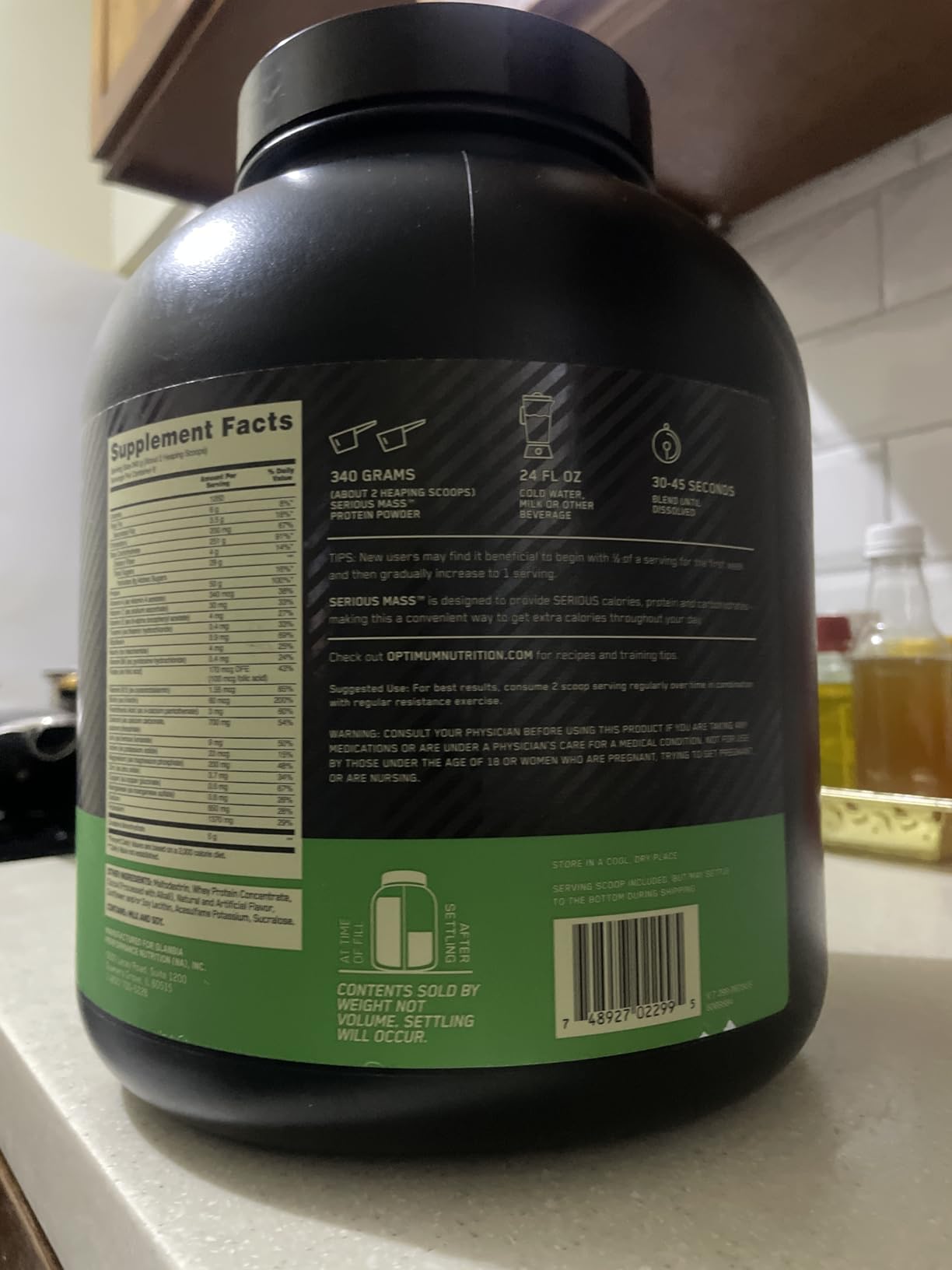 Optimum Nutrition Serious Mass Weight Gainer Protein Powder, Chocolate, 6LB customer photo 2