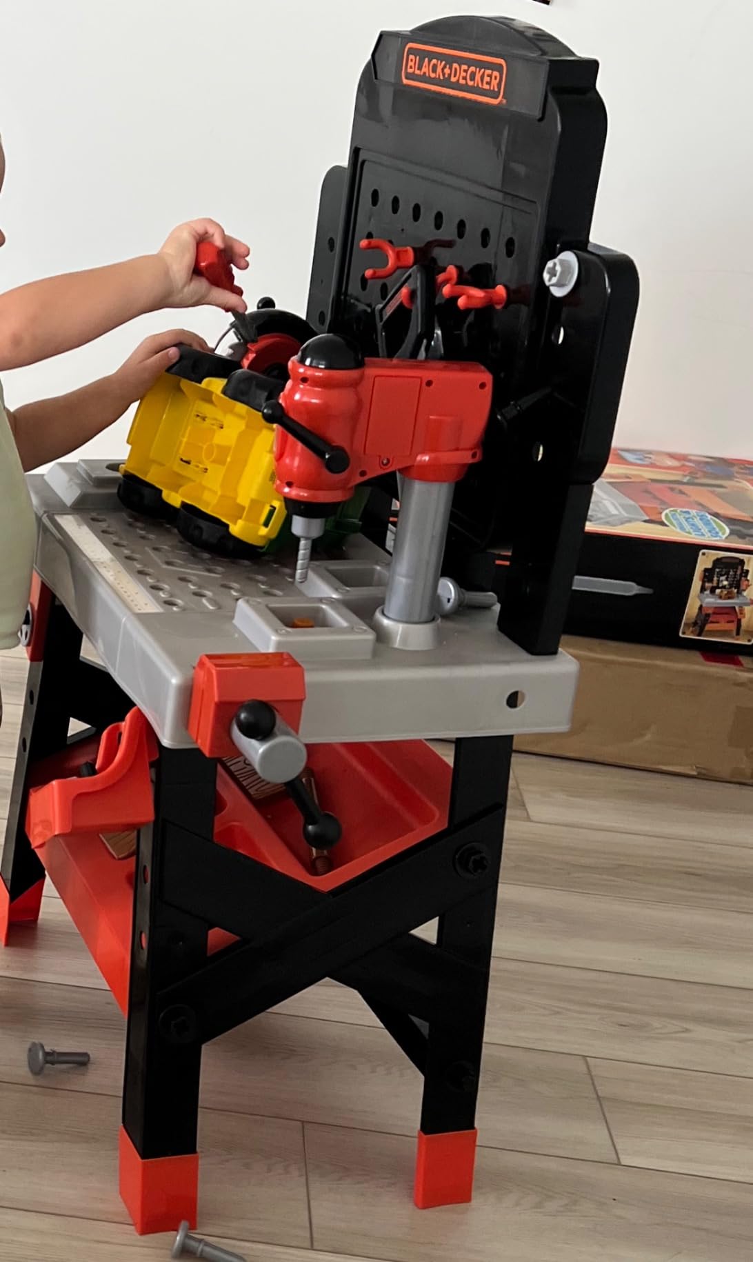 JAKKS Pacific Black+Decker Kids Workbench - Power Tools Workshop - Build Your Own Toy Tool Box - 75 Realistic Toy Tools and Accessories customer photo 1