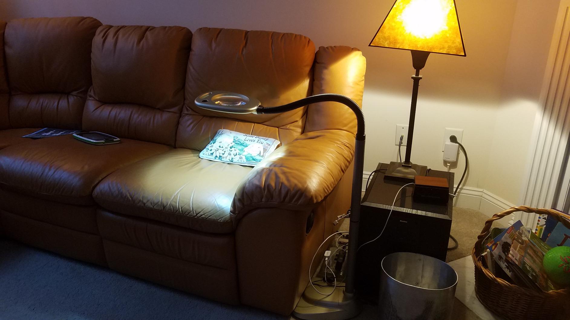 LIGHT IT! By Fulcrum, 20072-401 MultiFlex LED Floor Magnifier Lamp, Silver, Single pack customer photo 2
