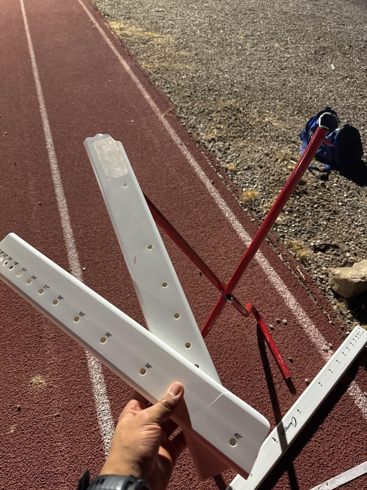 Champion Sports Adjustable Height Training Hurdle, Red customer photo 1