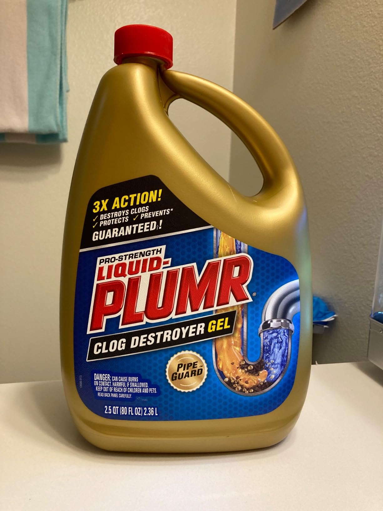 Liquid-Plumr Pro-Strength Full Clog Destroyer, Bathroom & Kitchen Sinks, Shower and Tub Drain, Safe for Pipes, Liquid Drain Cleaner, 80 Fluid Ounces customer photo 1