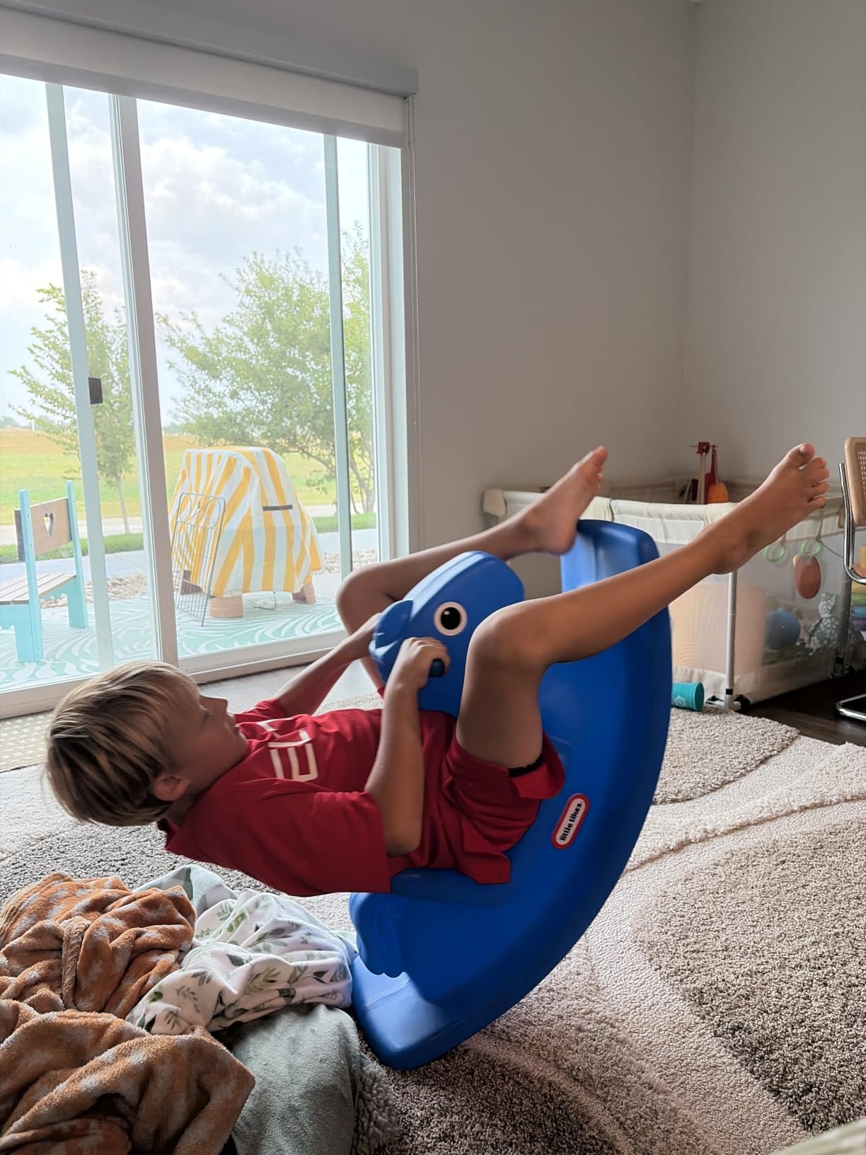 Little Tikes Rocking Horse Blue, 33.00 L x 10.00 W x 17.50 H Inches customer photo 1