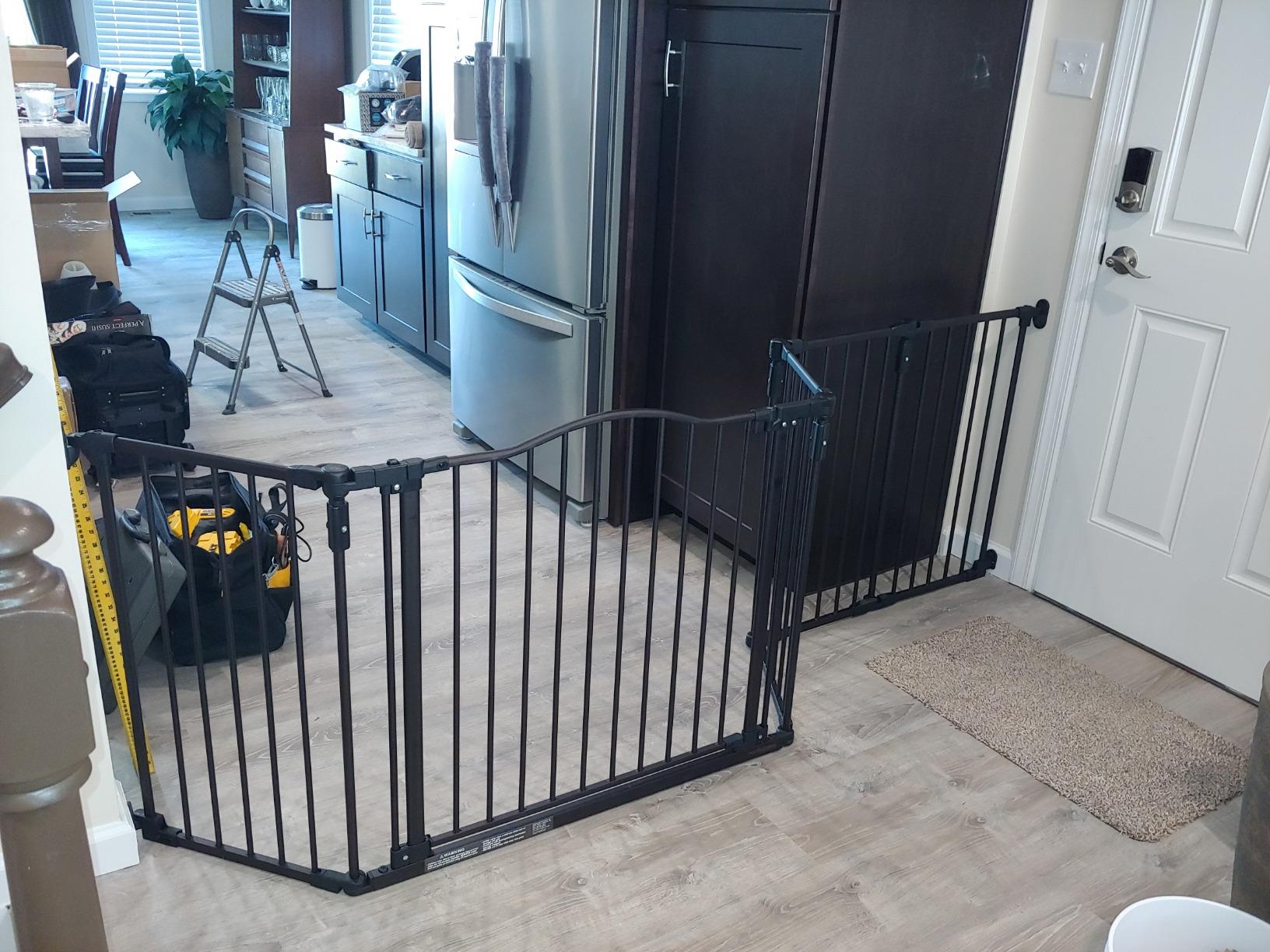 Toddleroo by North States - Deluxe Décor Safety Gate: Hardware Mounted Extra Wide Metal Baby Gate - Adjustable Child Gate - 38.3 to 72 Inches Wide - 30 Inches Tall - Matte Bronze customer photo 2