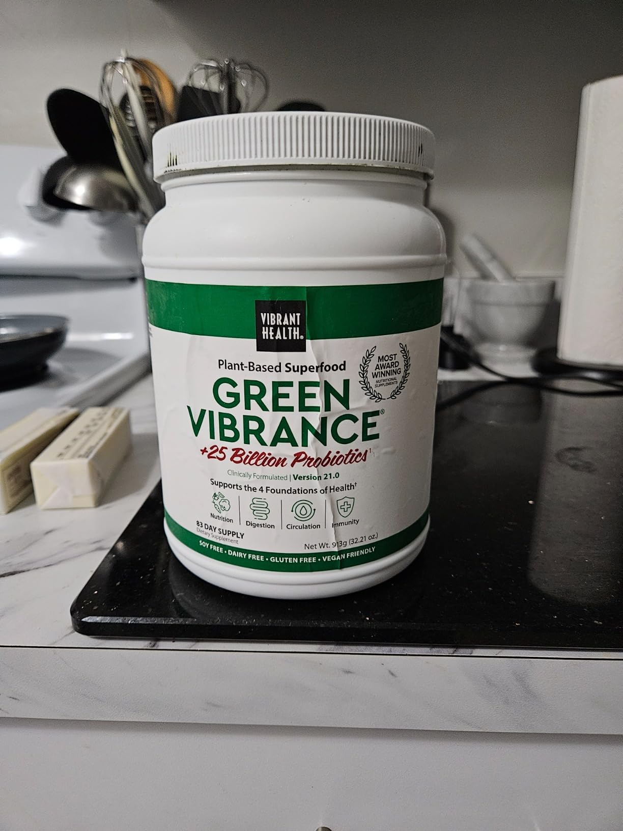Vibrant Health Green Vibrance Superfood Powder, 30 Servings customer photo 2