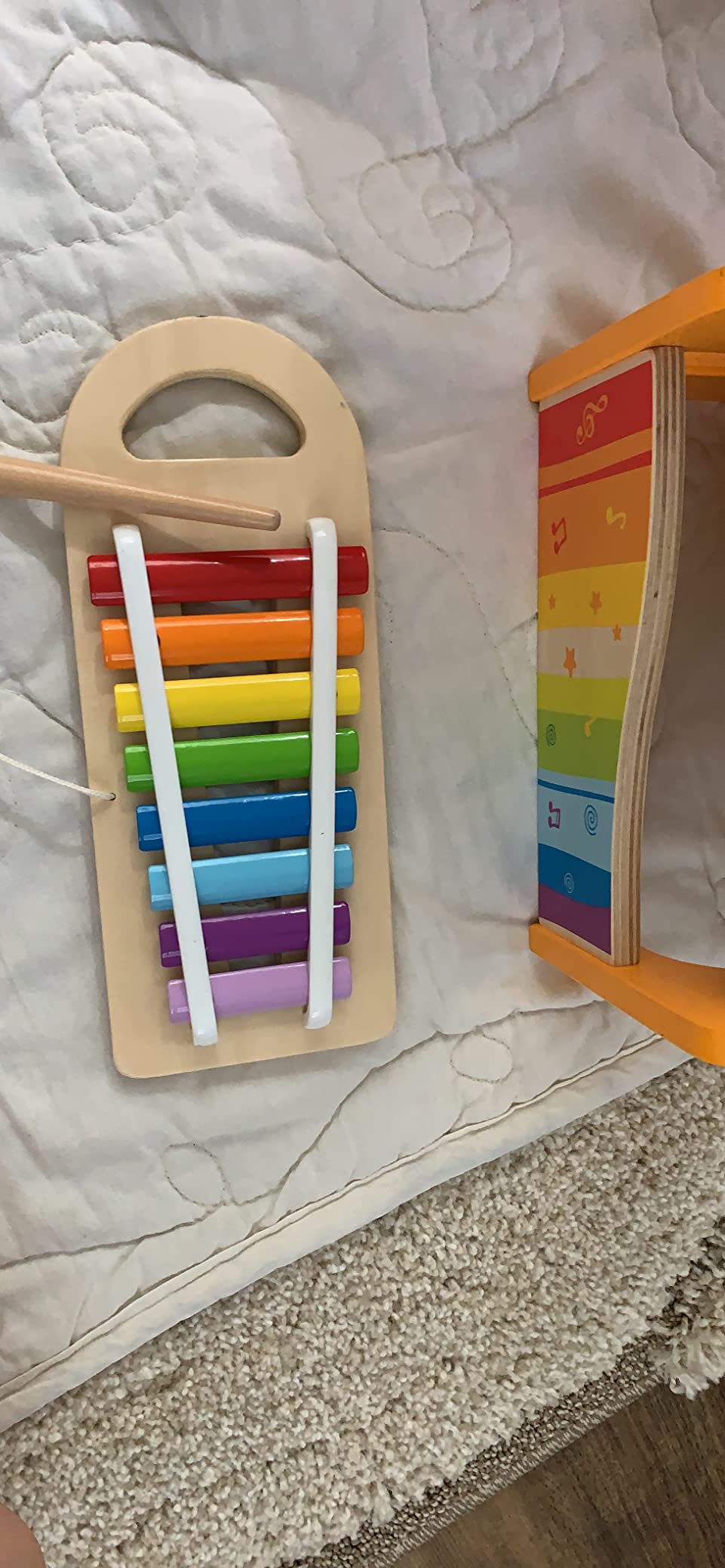 Hape Pound & Tap Bench with Slide Out Xylophone - Award Winning Durable Wooden Musical Pounding Toy for Toddlers customer photo 2