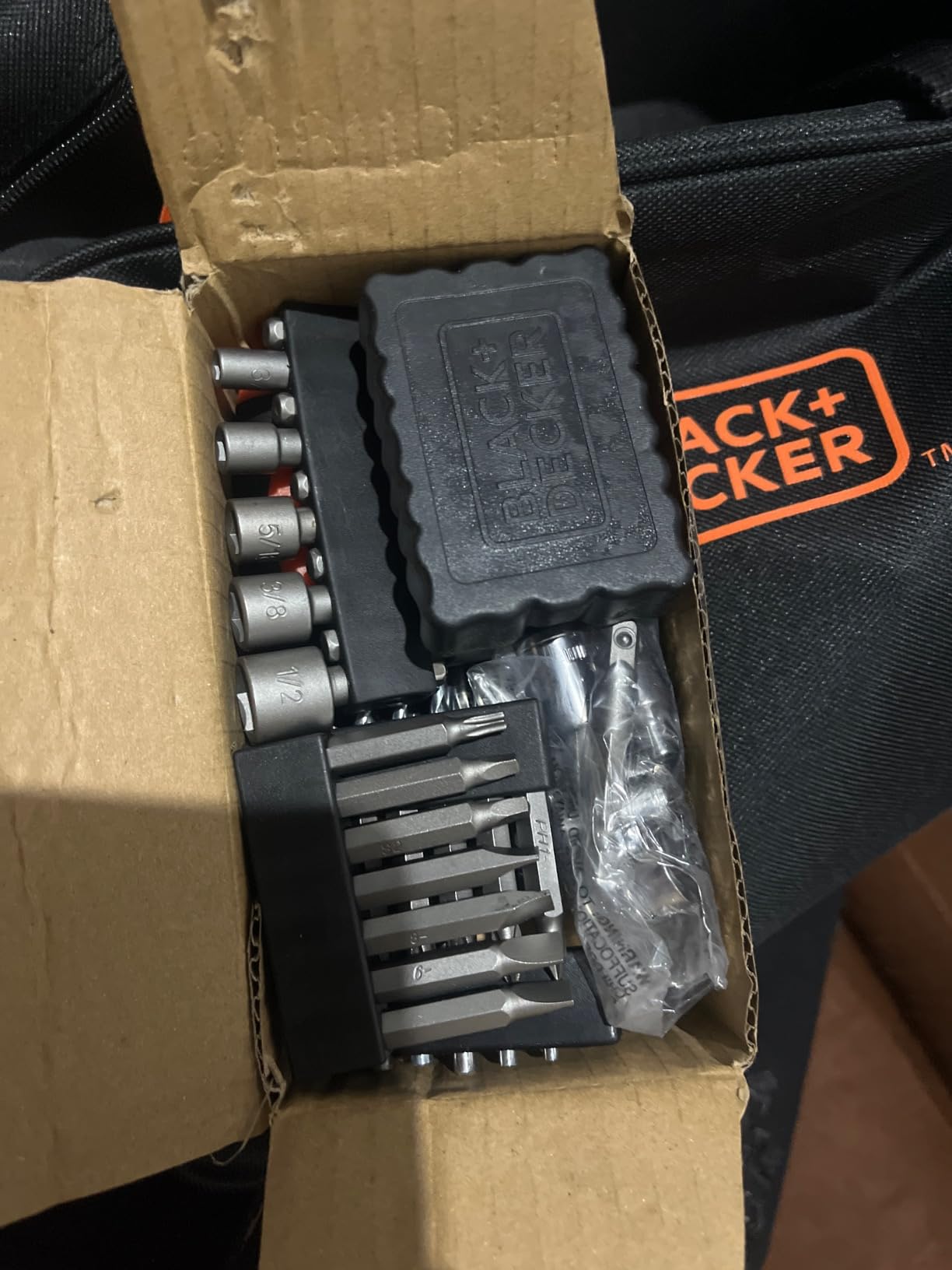 BLACK+DECKER 20V MAX* POWERCONNECT Cordless Drill Driver Kit with Drill Bit Set and Sockets, 100 pc. Tool Kit for Home, Battery and Charger Included, Orange (BDC120VA100) customer photo 1