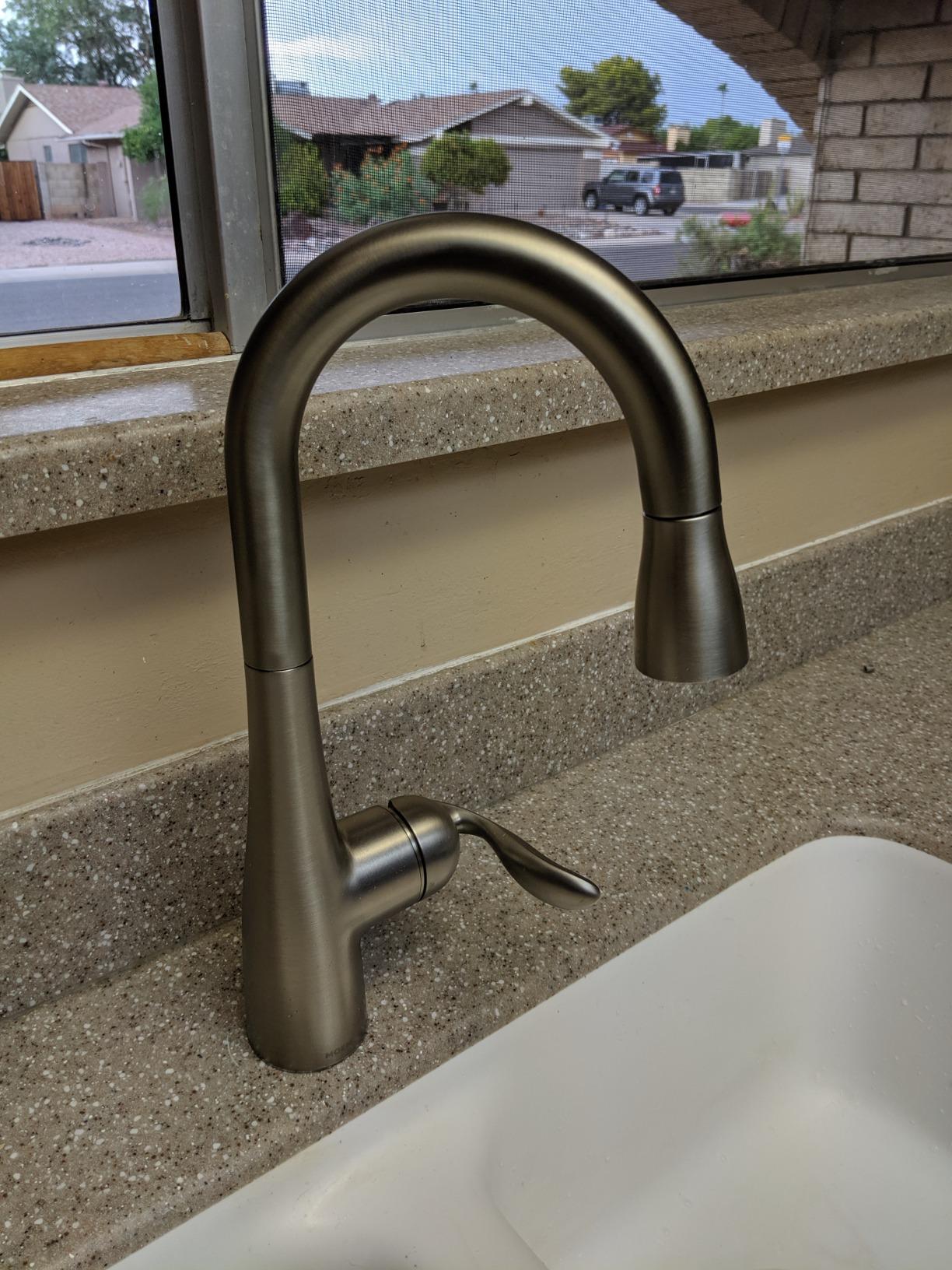 Moen Arbor Pulldown Bar Faucet with Reflex and Power Clean, 5995SRS | Pulldown bar faucet, Reflex docking system, Power Clean spray, Spot resist stainless finish, One-handle control customer photo 1