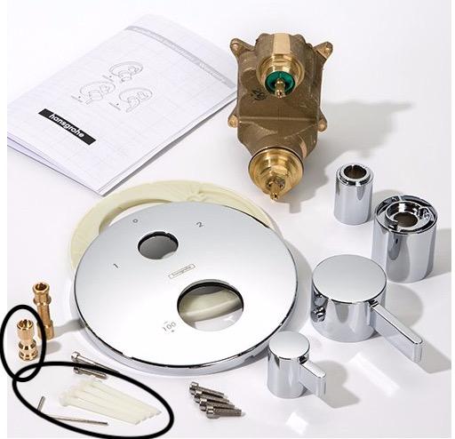 hansgrohe Ecostat Modern Pressure Balance Shower Valve Trim with Diverter in Chrome, 04447000 customer photo 2