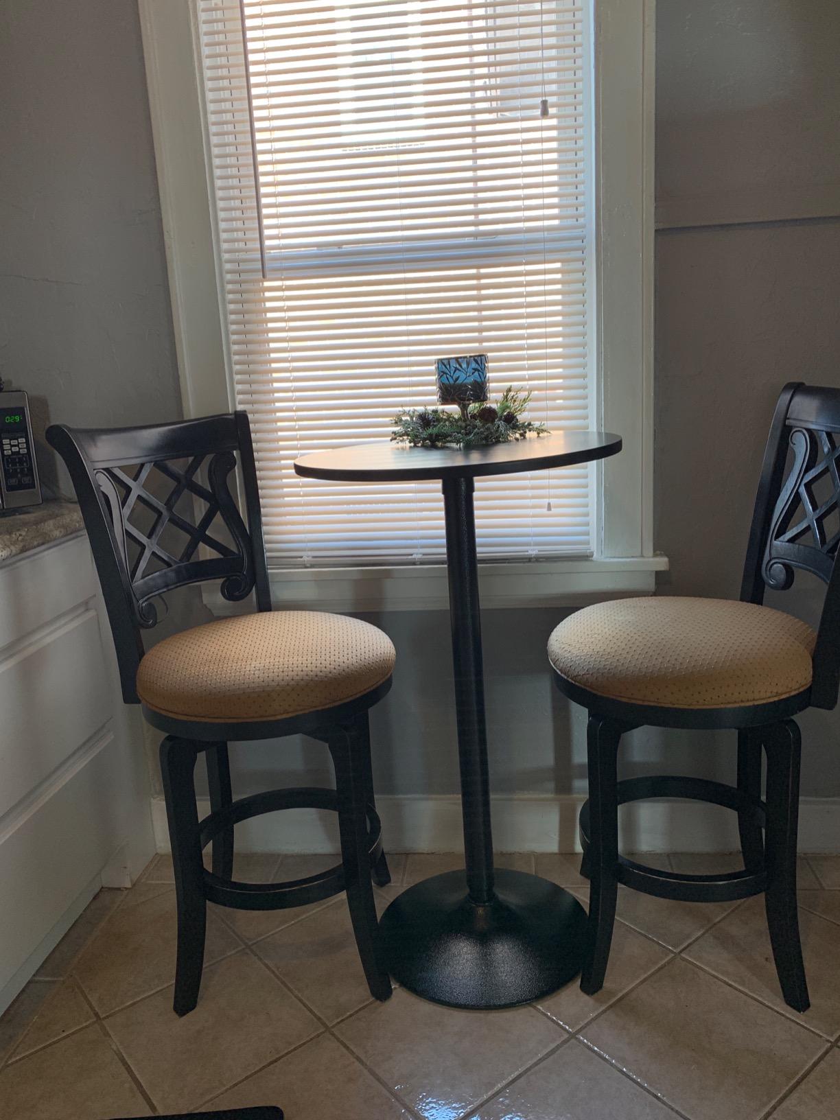 Winsome Obsidion Round Tall Pub Table, Black, 40
