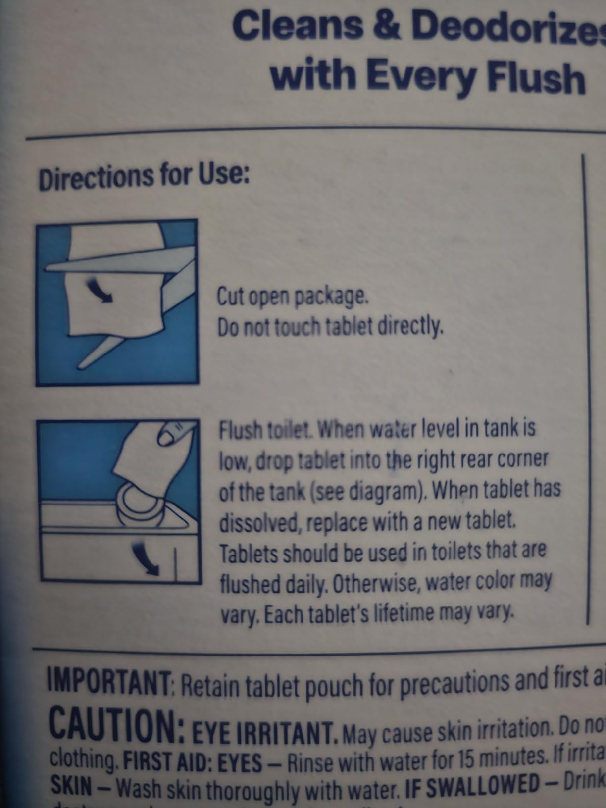 Clorox Ultra Clean Toilet Tablets Bleach & Blue, Rain Clean Scent, 2.47 Ounces Each, 4 Count customer photo 2