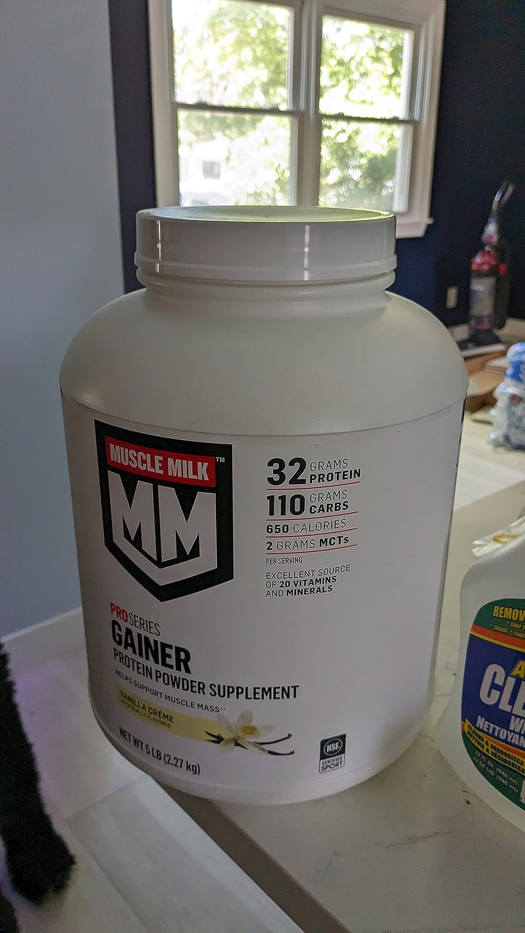 Muscle Milk Gainer Protein Powder, Vanilla Creme, 32g Protein, 5 Pound customer photo 2