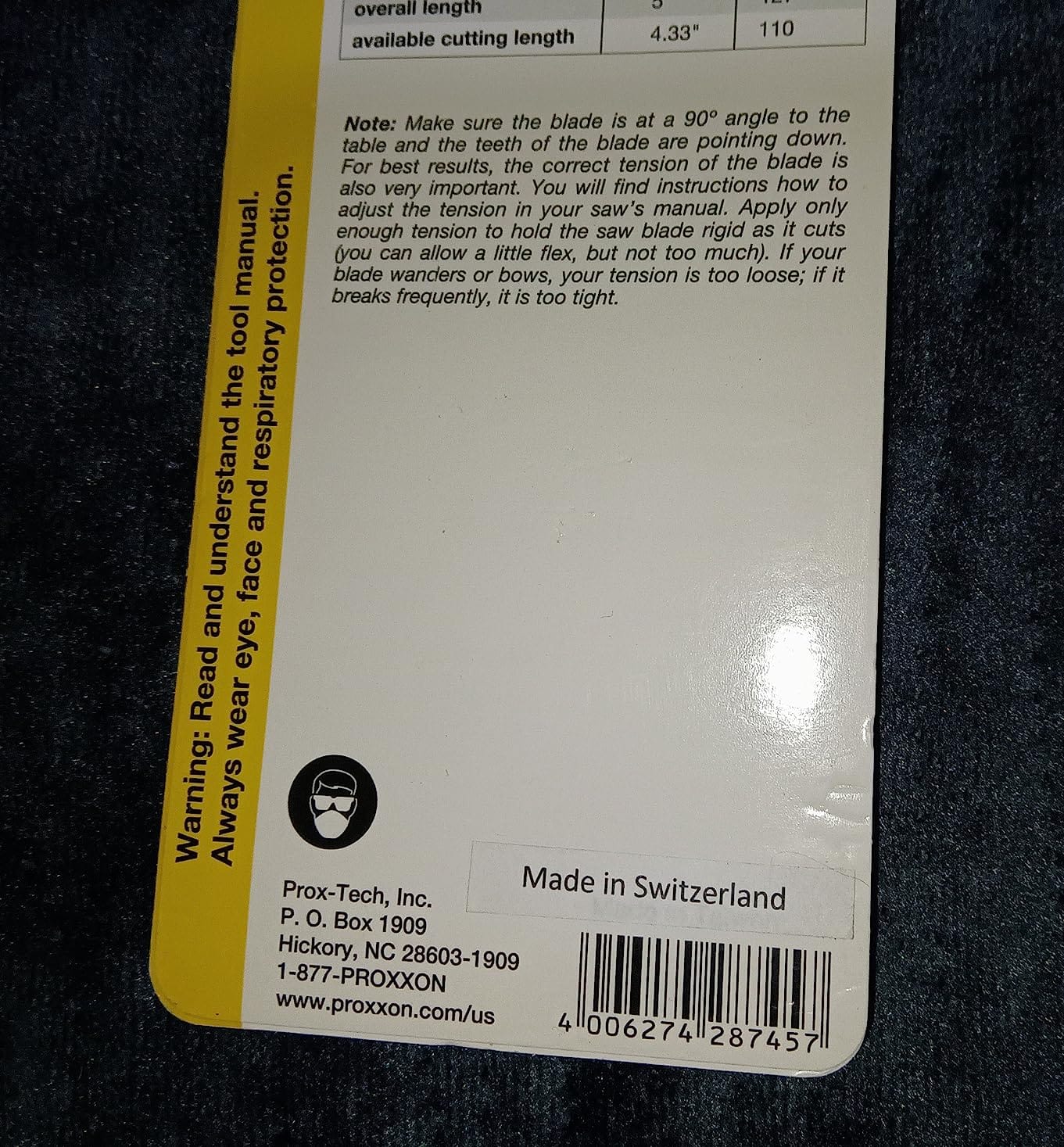 Proxxon 28745 5-inch 25-Teeth Pin End 25T Scroll Saw Blades customer photo 2