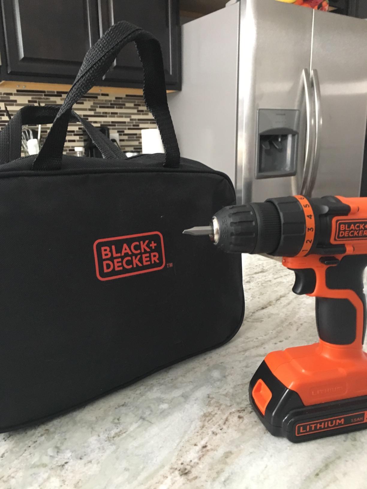 BLACK+DECKER 20V MAX 68-Piece Cordless Drill and Home Tool Project Kit with Tool Storage Bag (LDX120PK) customer photo 2