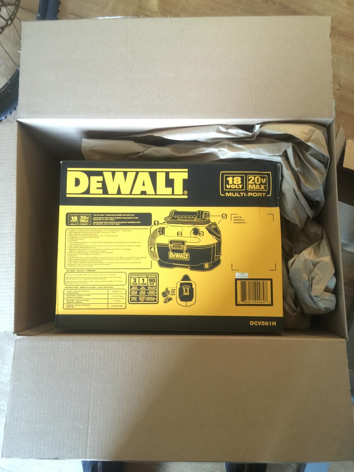 DEWALT 20V MAX Shop Vacuum Wet and Dry, Shop Vac 2 Gallon, Cordless and Corded Wet Dry Vacuum Cleaner, Wide Nozzle, Hepa Filter, Tool Only (DCV581H) customer photo 2