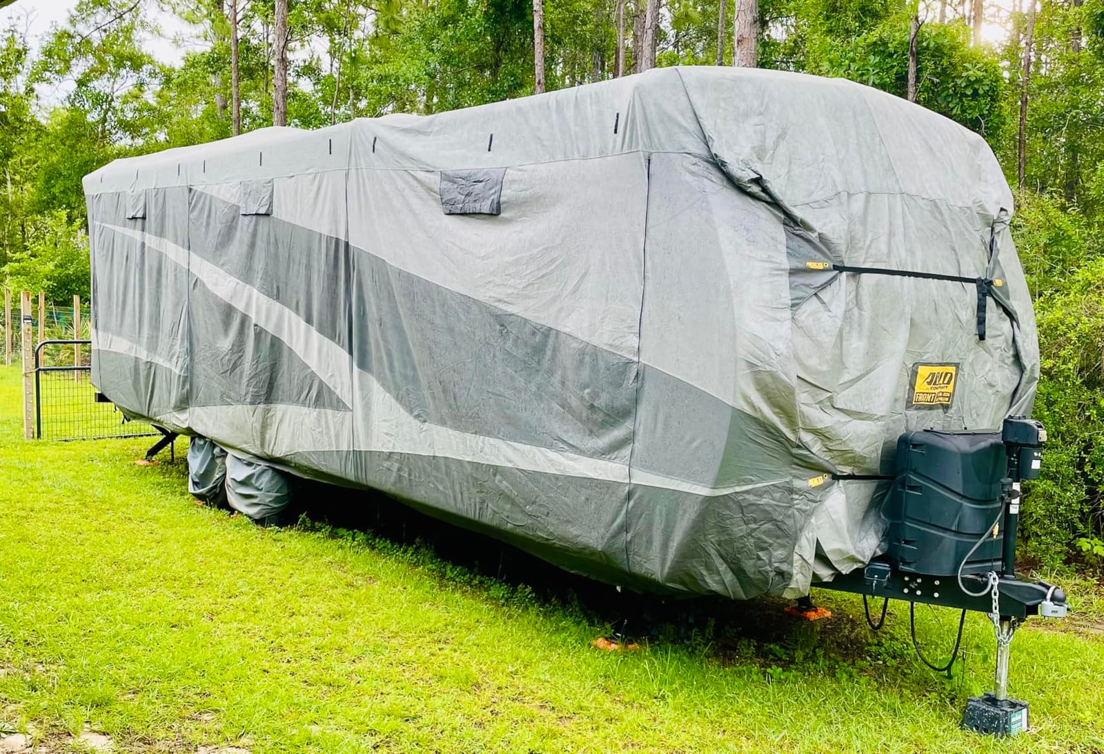 ADCO 52246 Designer Series SFS Aqua Shed Travel Trailer RV Cover - 31'7 Inch - 34', Gray customer photo 1