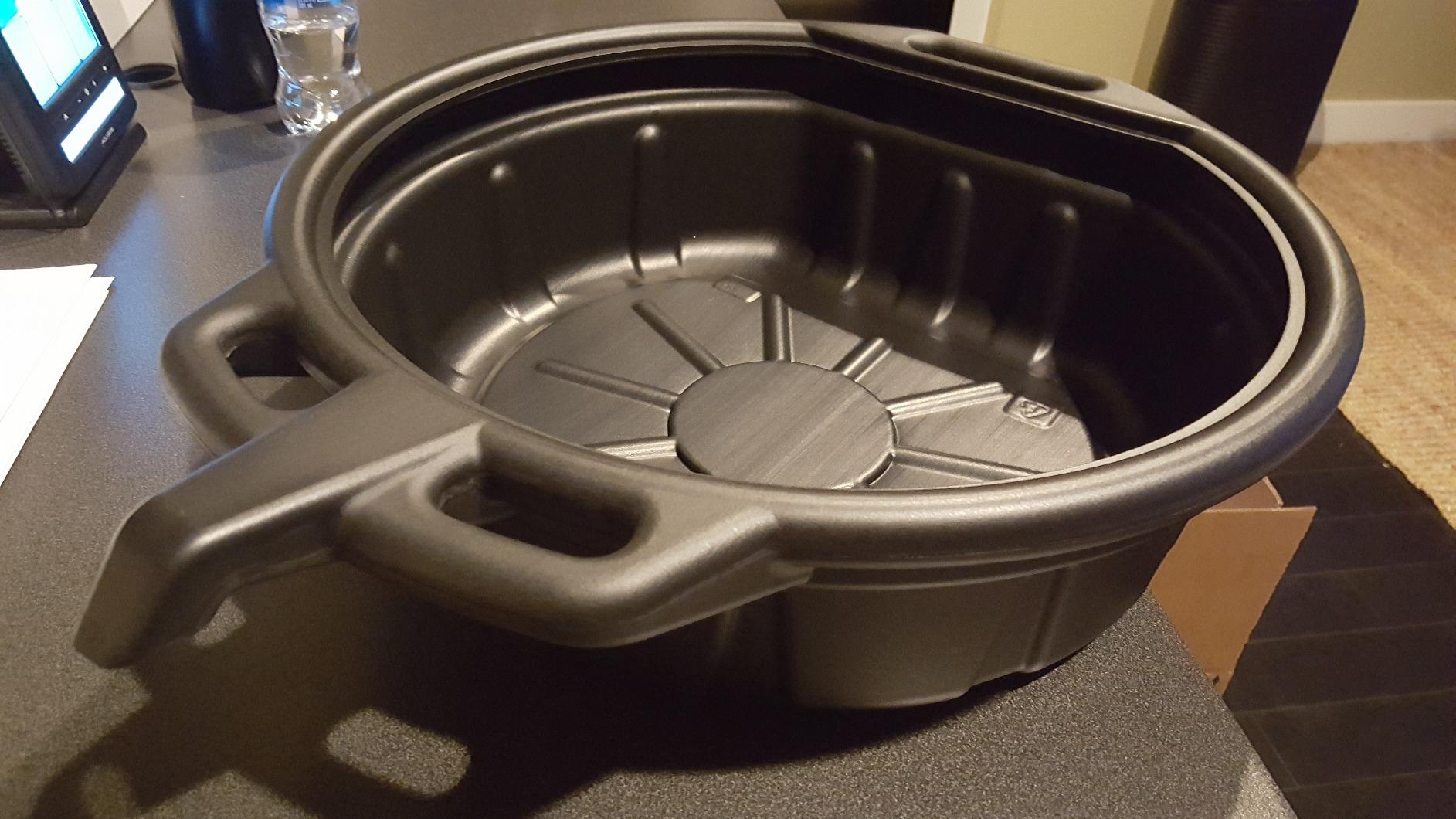 Capri Tools CP21021 Portable Oil Drain Pan, Anti-Freeze, Black customer photo 2