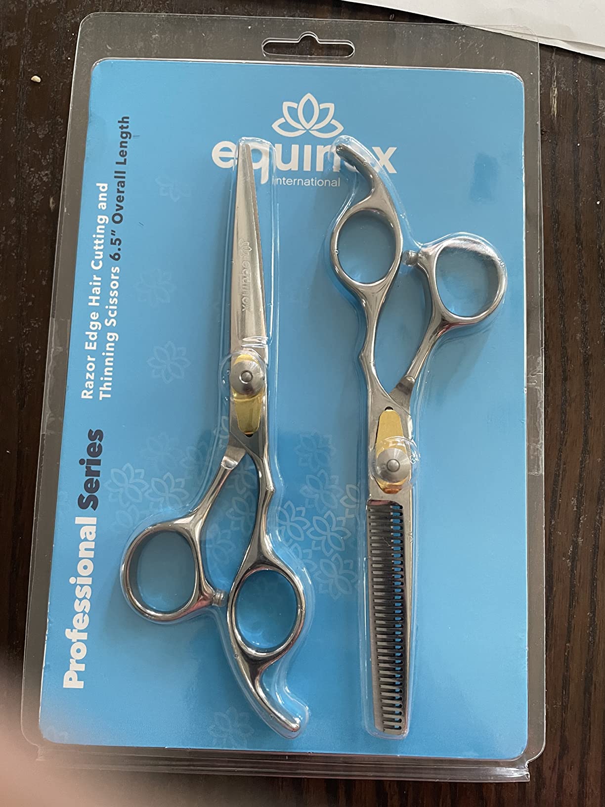 Equinox Professional Razor Edge Series Hair Cutting Scissors Set - Barber Hair Cutting & Thinning Shears/Texturizing Scissors Set - 6.5 Inches Hair Cutting Scissors Kit for Men/Women/Kids/Salon & Home customer photo 1