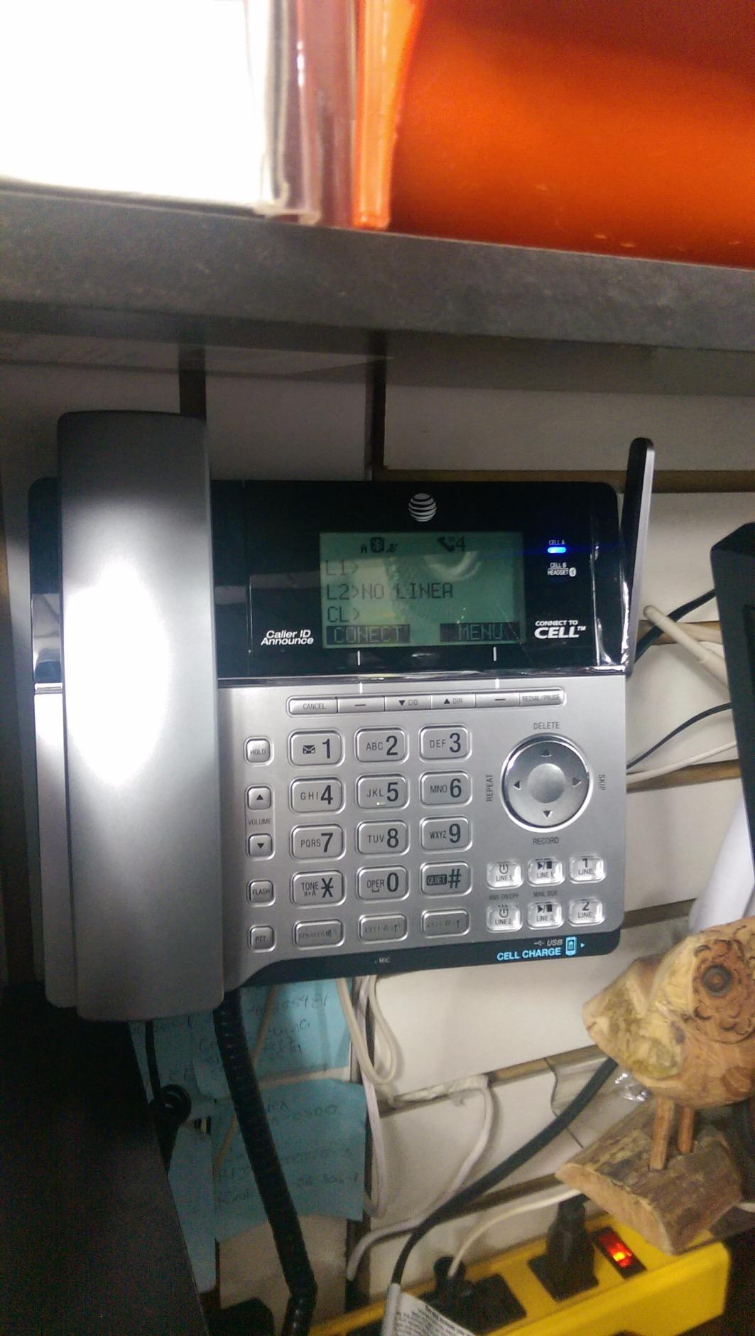 AT&T TL86103 2-Line Corded/Cordless Phone System for Small Business with Answering Machine, Connect-to-Cell Bluetooth, Caller ID, Intercom, Long Range & Expandable to 12 Handsets (Silver/Black) customer photo 1
