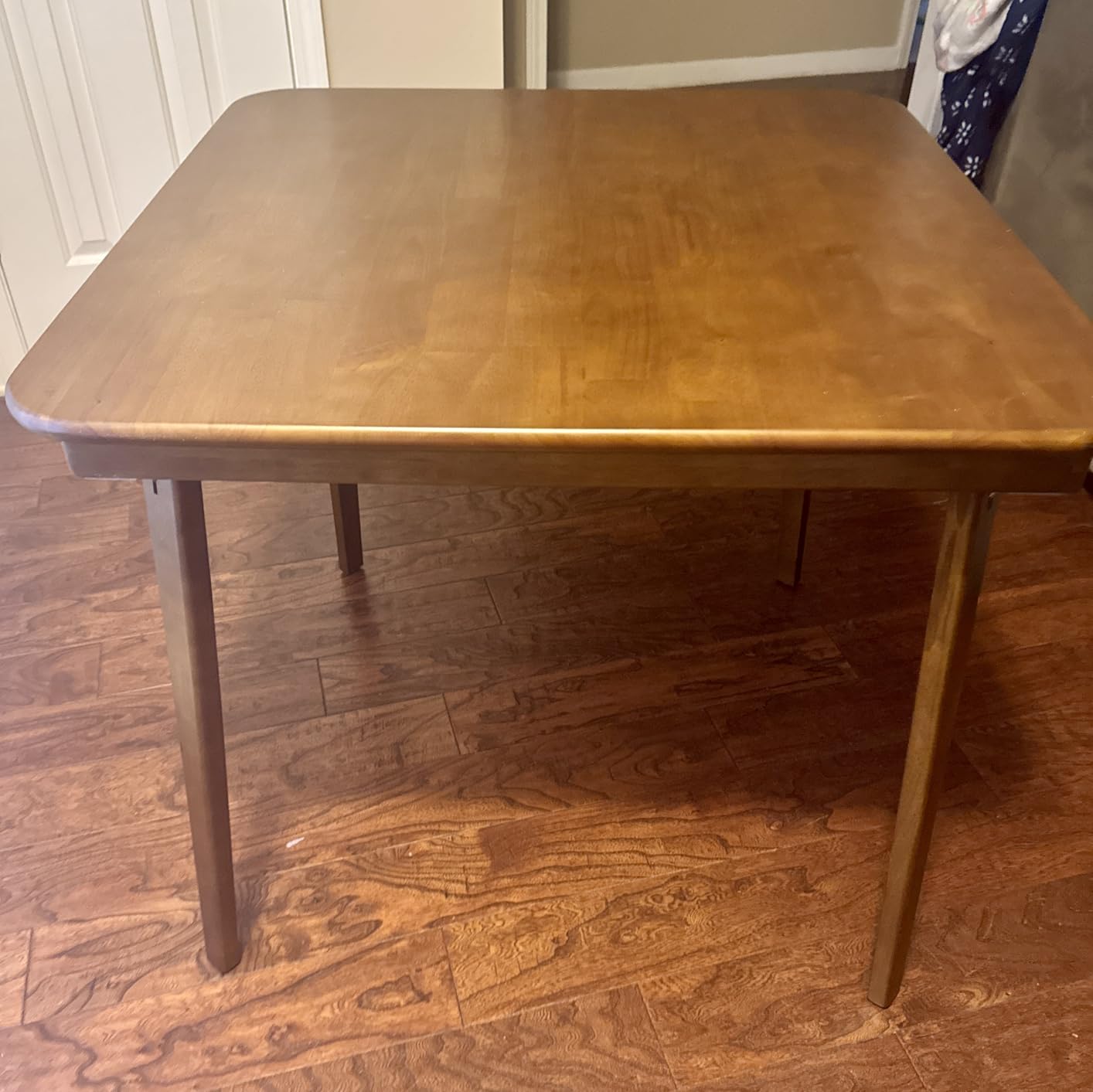 Stakmore Classic Straight Edge Square Wood Folding Table, 32x32, Fruitwood customer photo 2