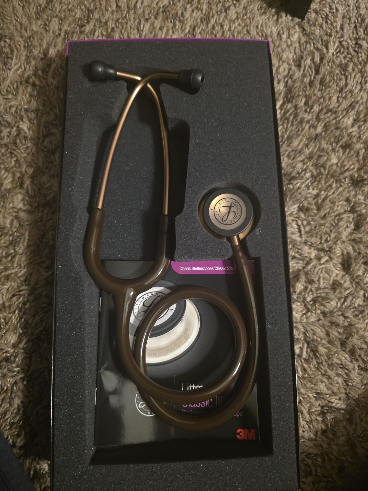 3M Littmann Classic III Monitoring Stethoscope, 5803, More Than 2X as Loud, Weighs Less, Stainless Steel Black-Finish Chestpiece, 27