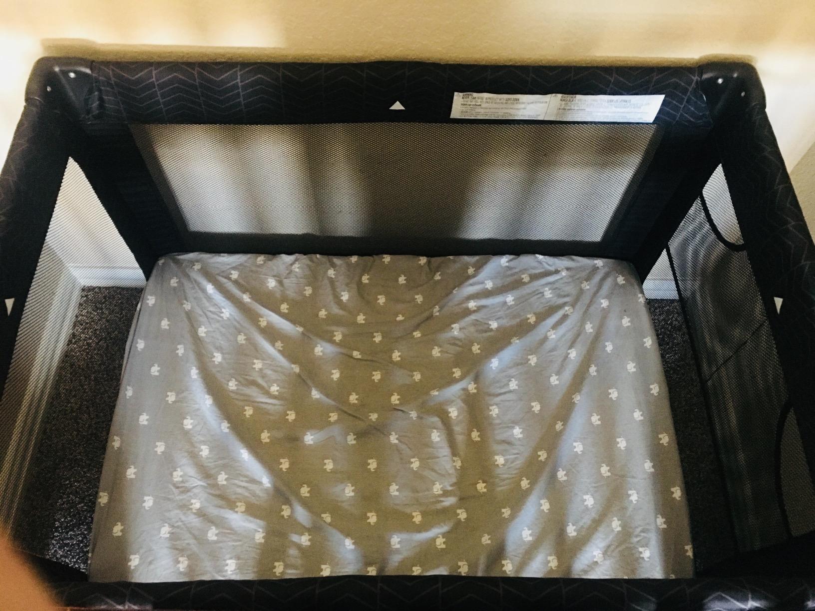 Cosco Funsport Compact Portable Playard, Lightweight, Easy Set up, Foldable Baby Playpen with Carry Bag, Elephant Squares customer photo 2