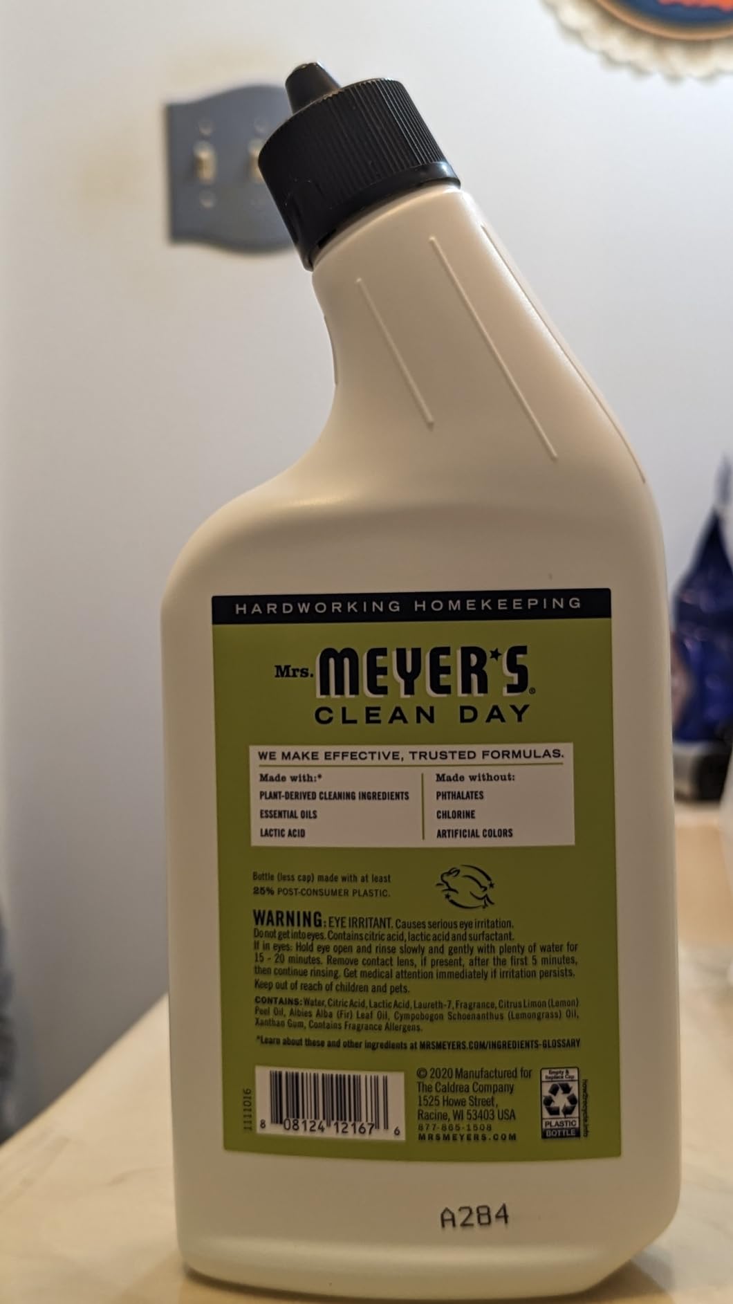 MRS. MEYER'S CLEAN DAY Liquid Toilet Bowl Cleaner, Lemon Verbena, 24 fl oz customer photo 1