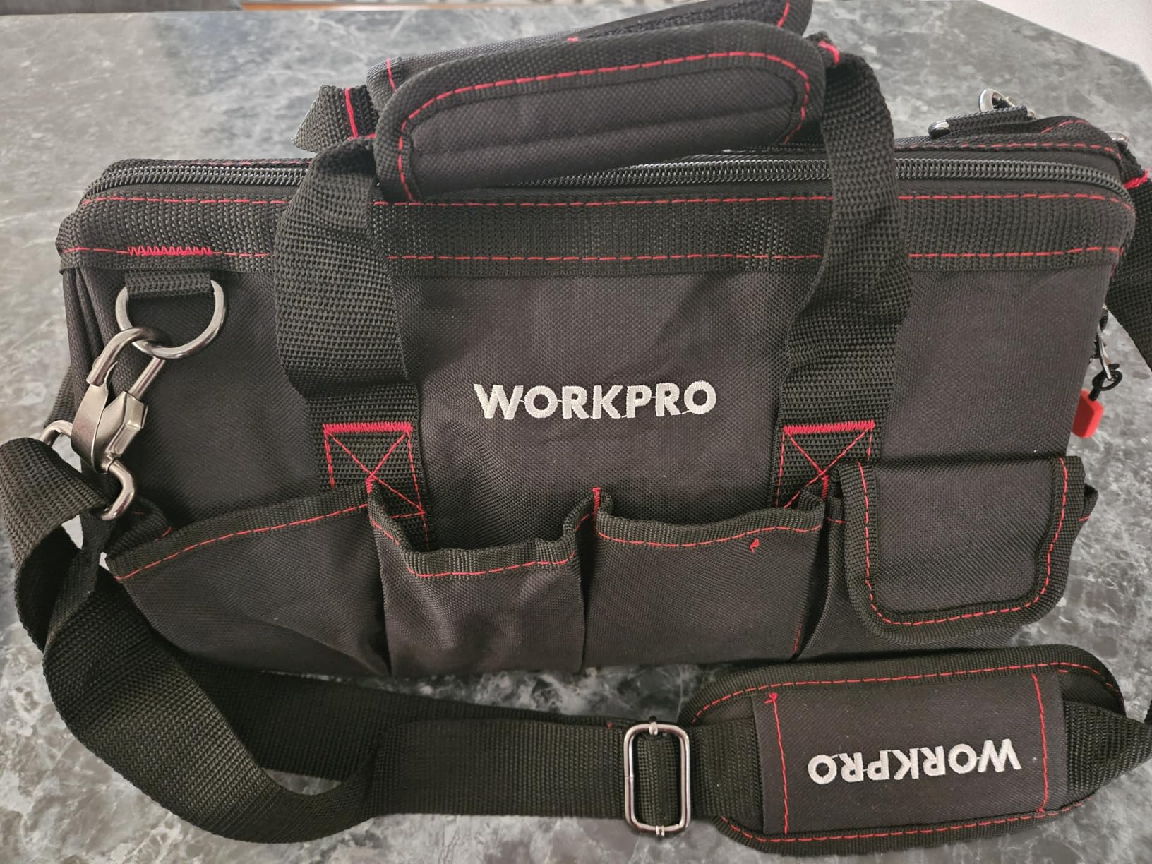 Workpro 12-inch Close Top Wide Mouth Storage Tool Bag, W081020A customer photo 1