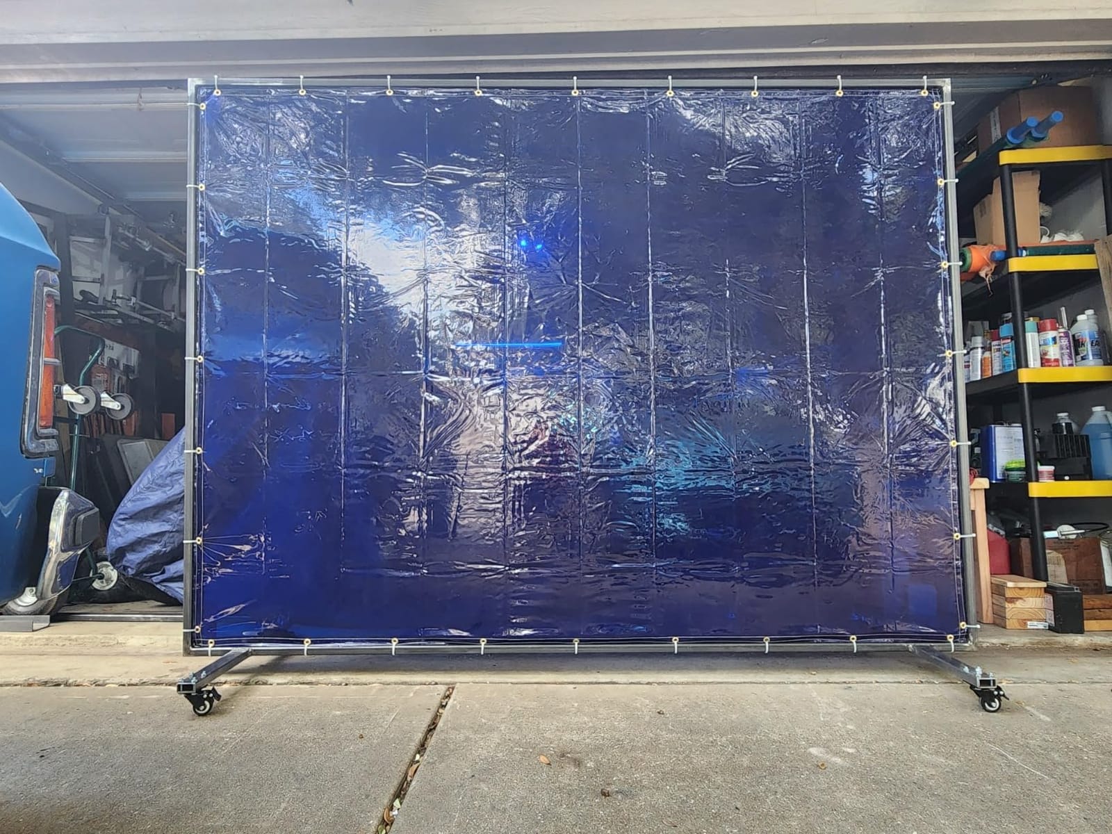 Steiner 325-6X8 6x8 ft ArcView Blue Transparent FR Vinyl Welding Screen customer photo 1
