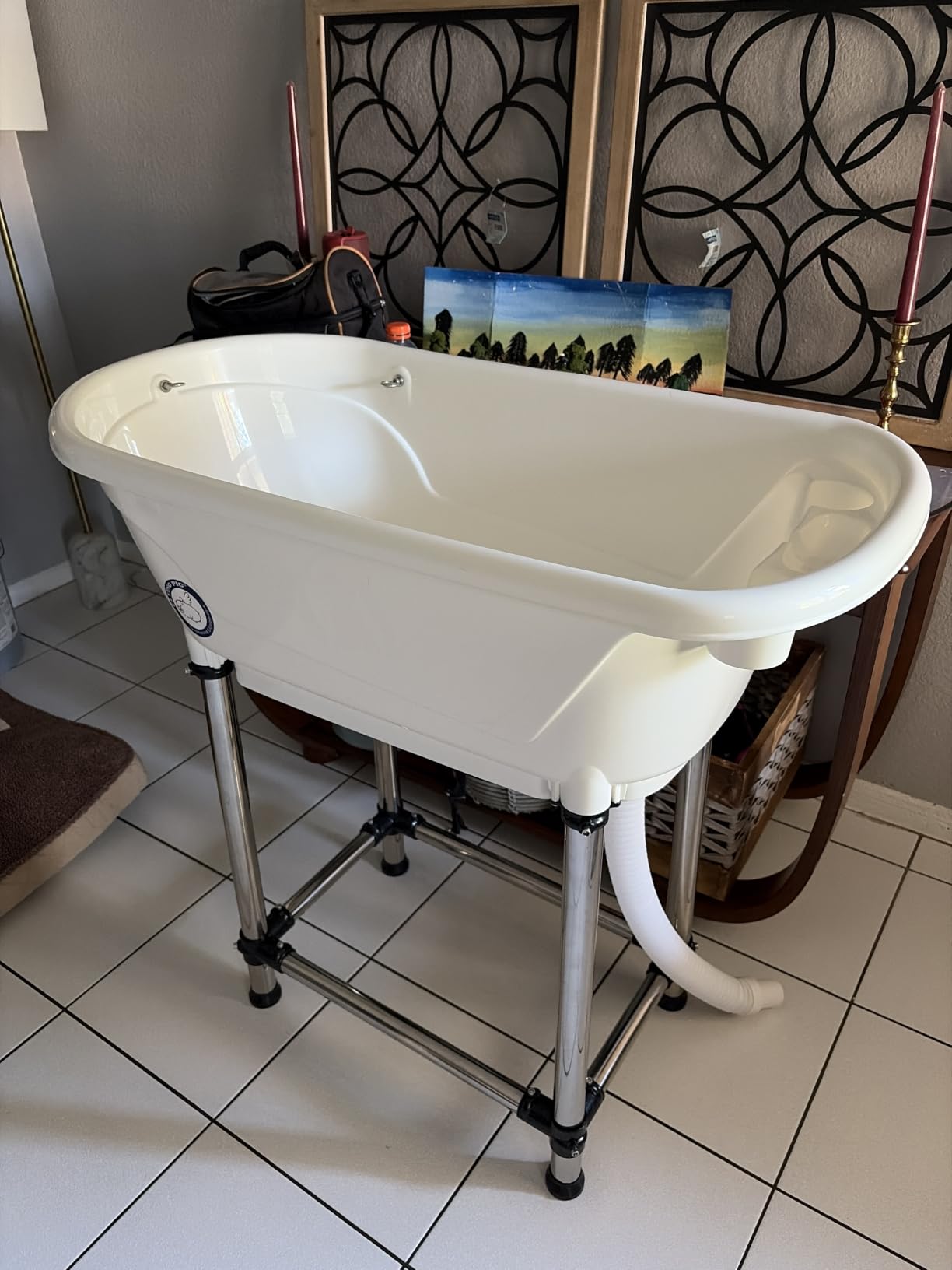 Flying Pig™ Pet Dog Cat Portable Bath Tub (White, 37.5