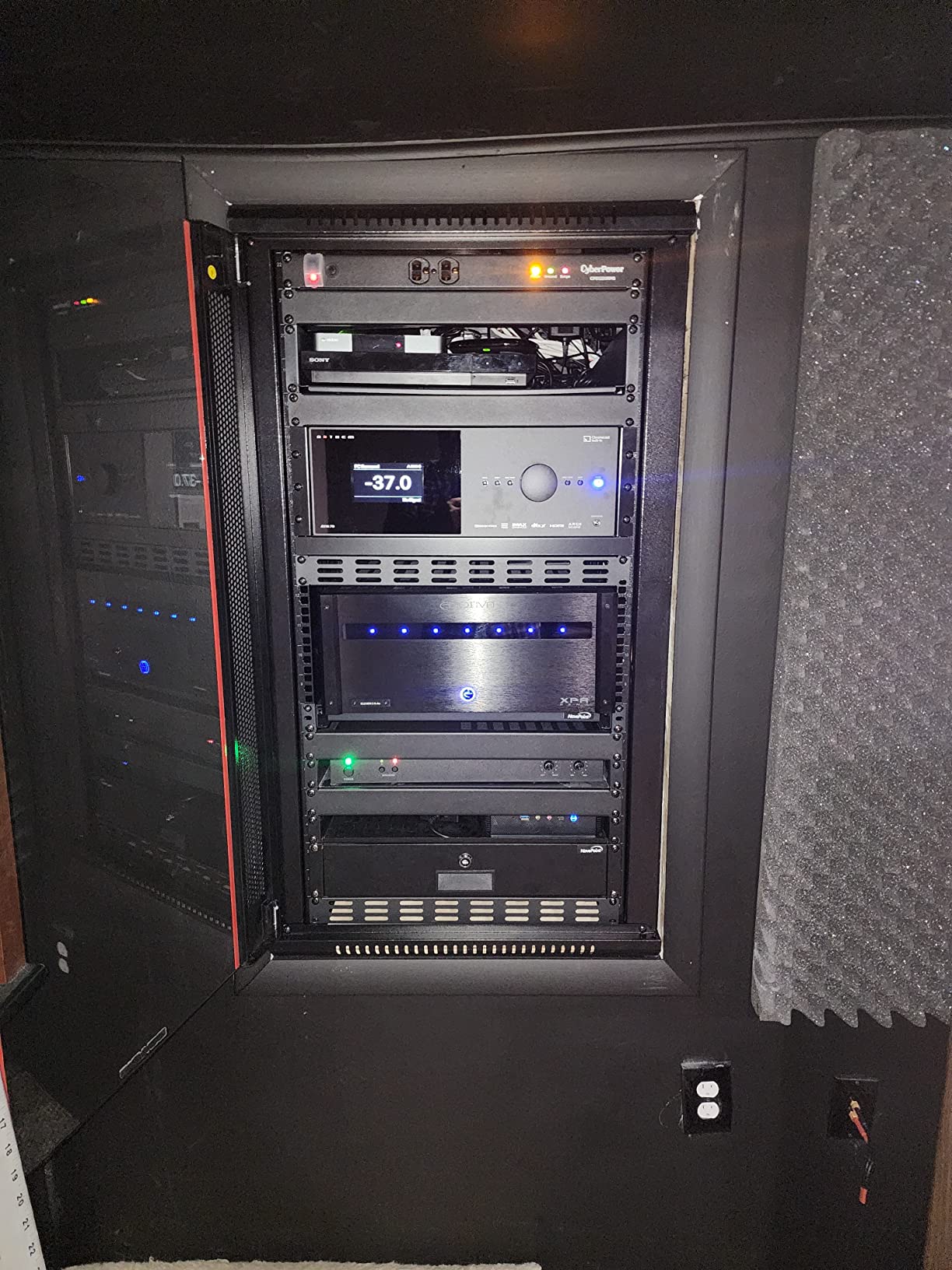 15U Wall Mount Server Rack Cabinet 24” Deep, 19” Network & AV Enclosure for Home Lab with Fan, PDU, 2 Shelves, Locking Glass Door customer photo 1