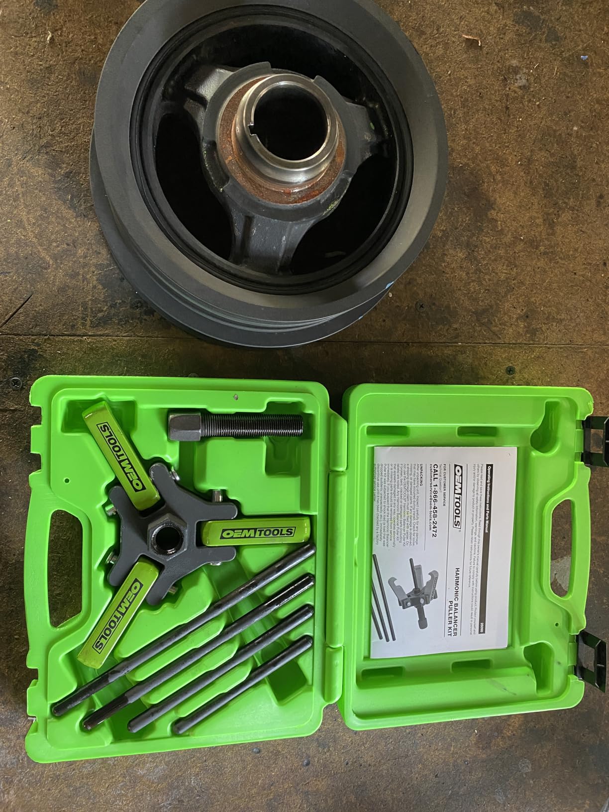 OEMTOOLS Harmonic Balancer Puller Kit, Adjustable 3-Jaw Puller Design customer photo 2