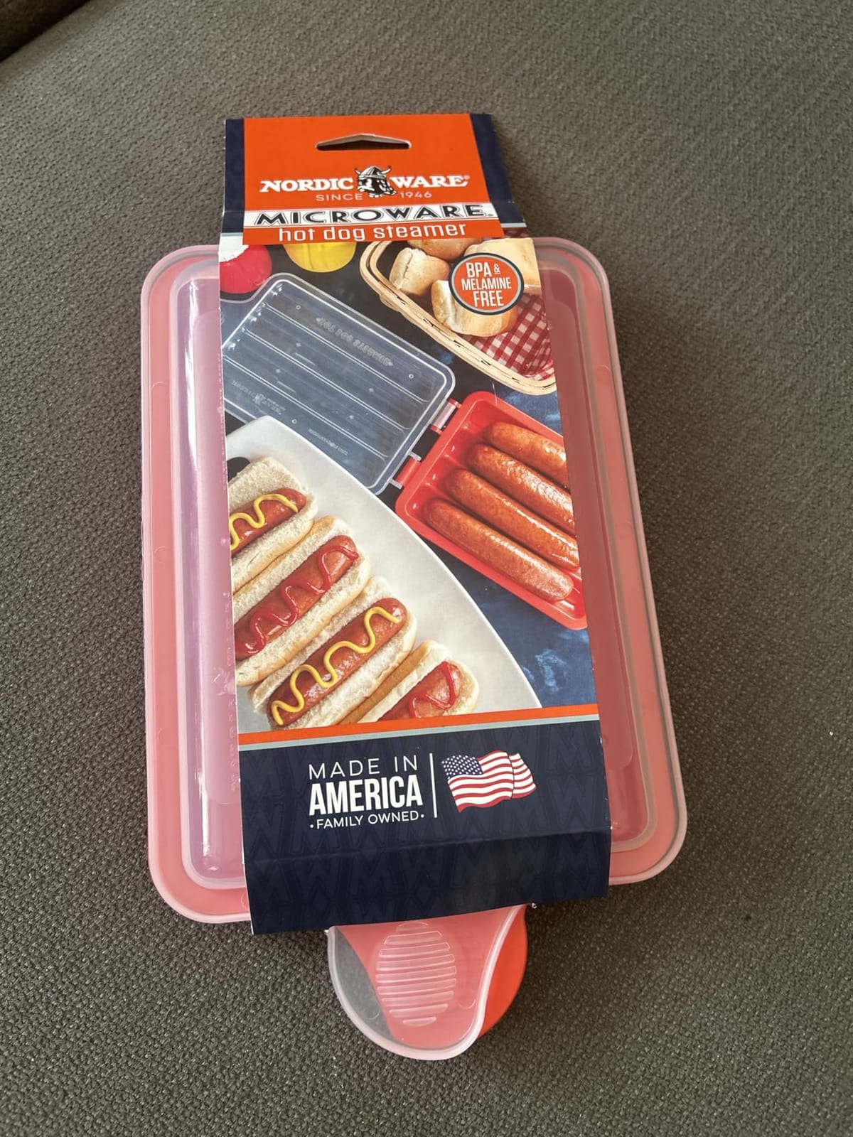 Nordic Ware Hot Dog Steamer, Red customer photo 2