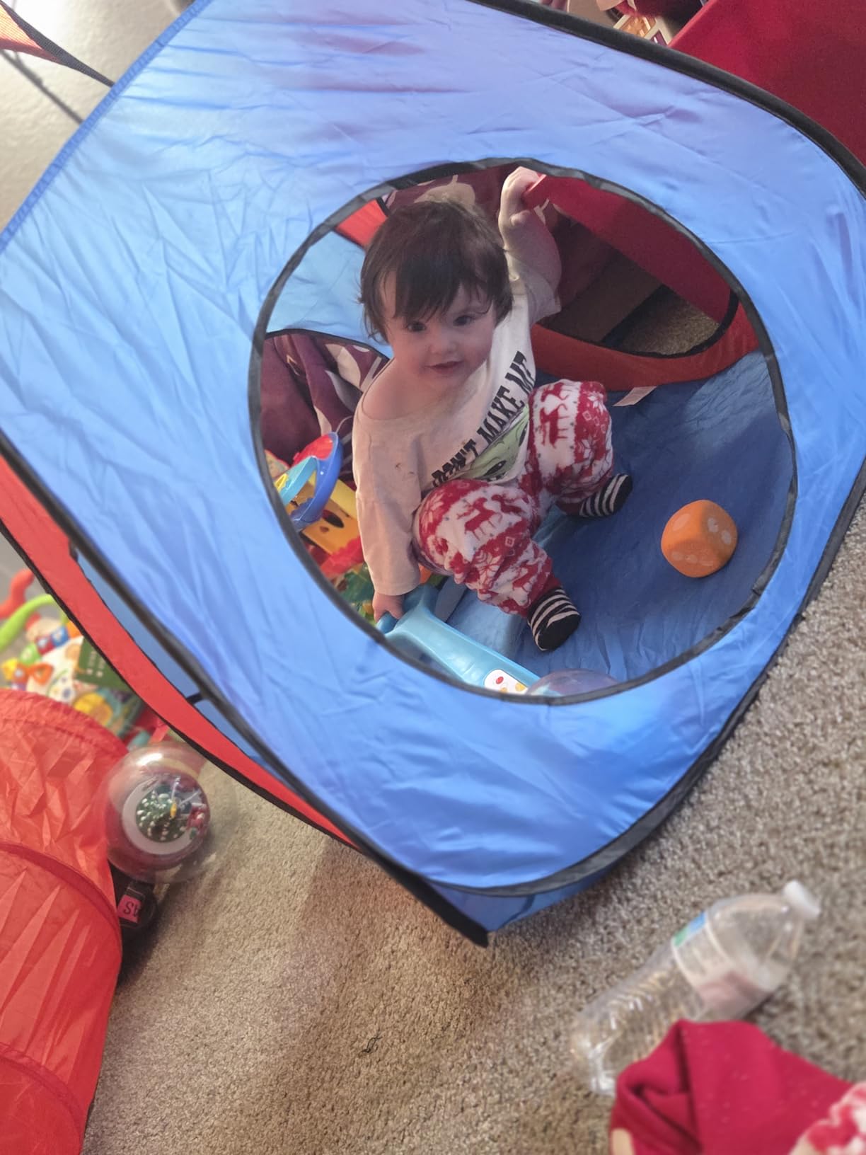 Playz 4pc Kids pop up Play Tent, Crawl Tunnel & Ball Pit for Kids | Collapsible Baby Ball Pit & Crawling Tunnel, Kids' play tents & tunnels indoor playset /playhouse/playground for ages 3+ customer photo 2