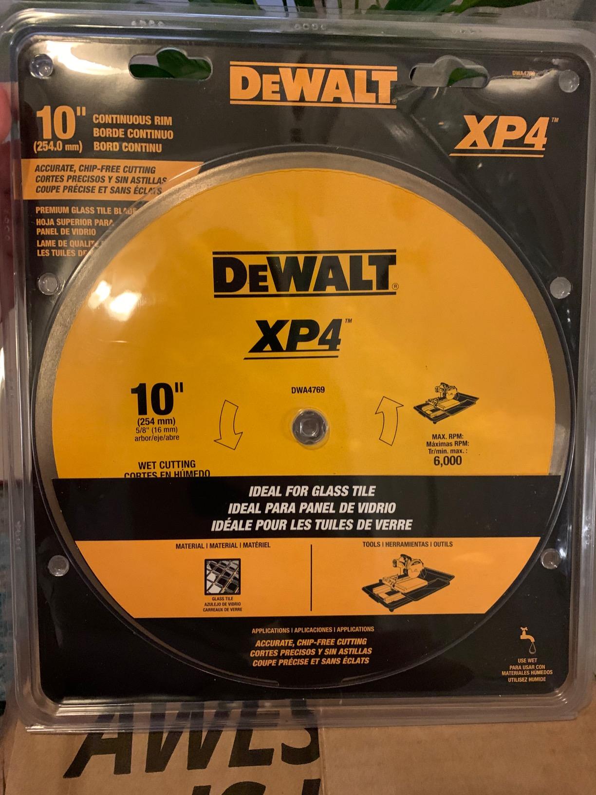 DEWALT DWA4769 Continuous Rim Glass Tile Blade, 10
