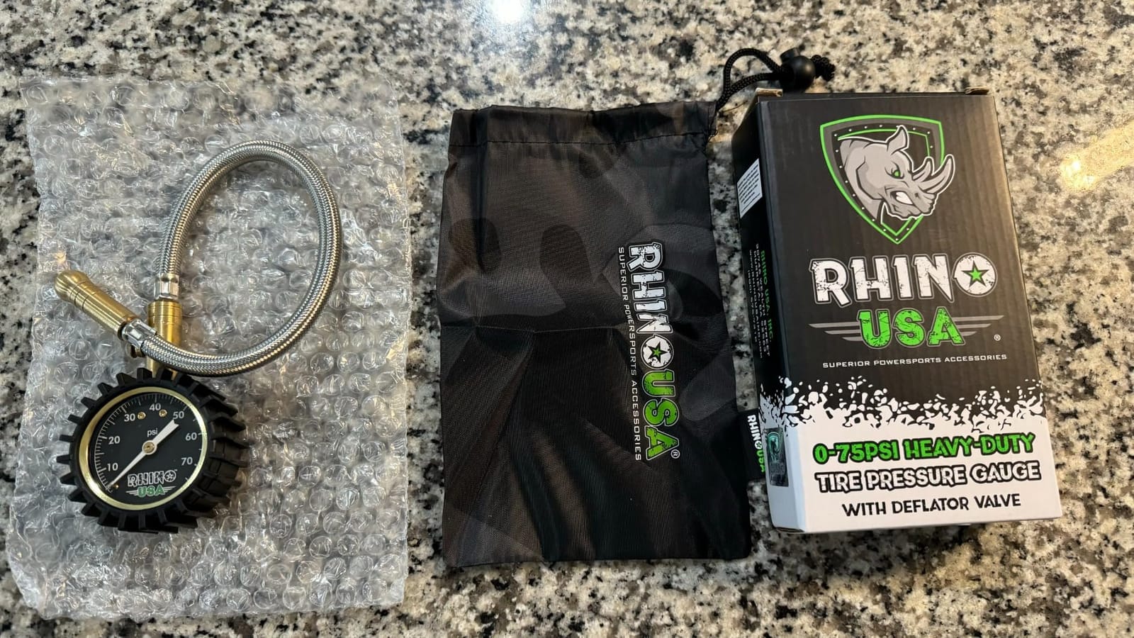 Rhino USA Heavy Duty Tire Pressure Gauge - ANSI Certified Glow Dial customer photo 1